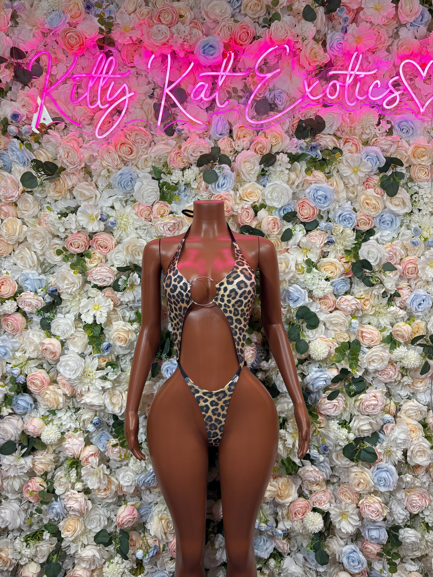 Exotic Dancewear Leopard Print Bodysuit Festival Outfit Bottlegirl Bartender Clubwear