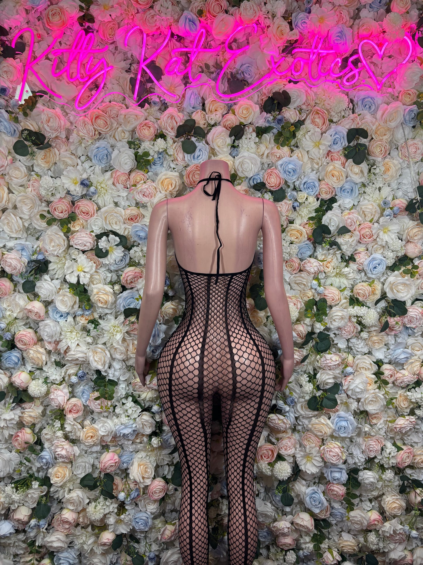 Black Rhinestone Fishnet Bodysuit, Sheer Mesh One Piece, Sparkly Rave Festival Outfit Clubwear