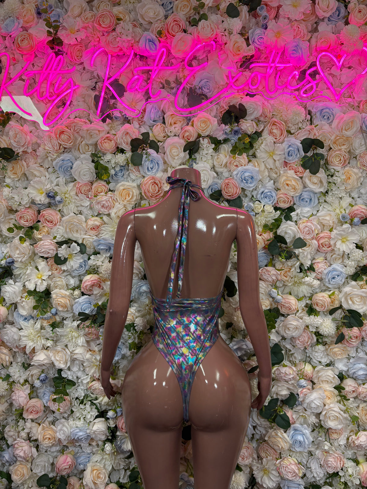 Holographic Multicolor One Piece – Iridescent Festival Dancewear