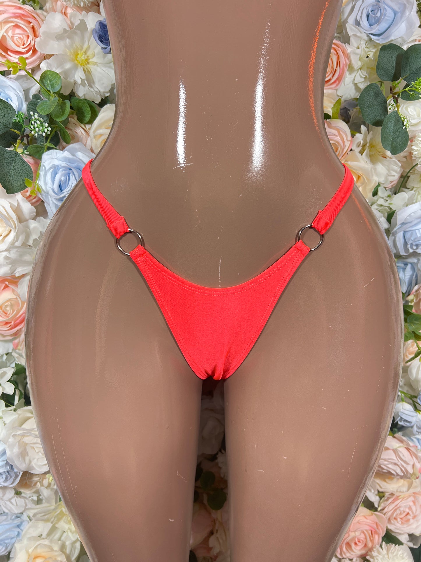 Coral Thong Panties for Women - Exotic Dancewear Stripper G-String, Pole Dance Performance Underwear