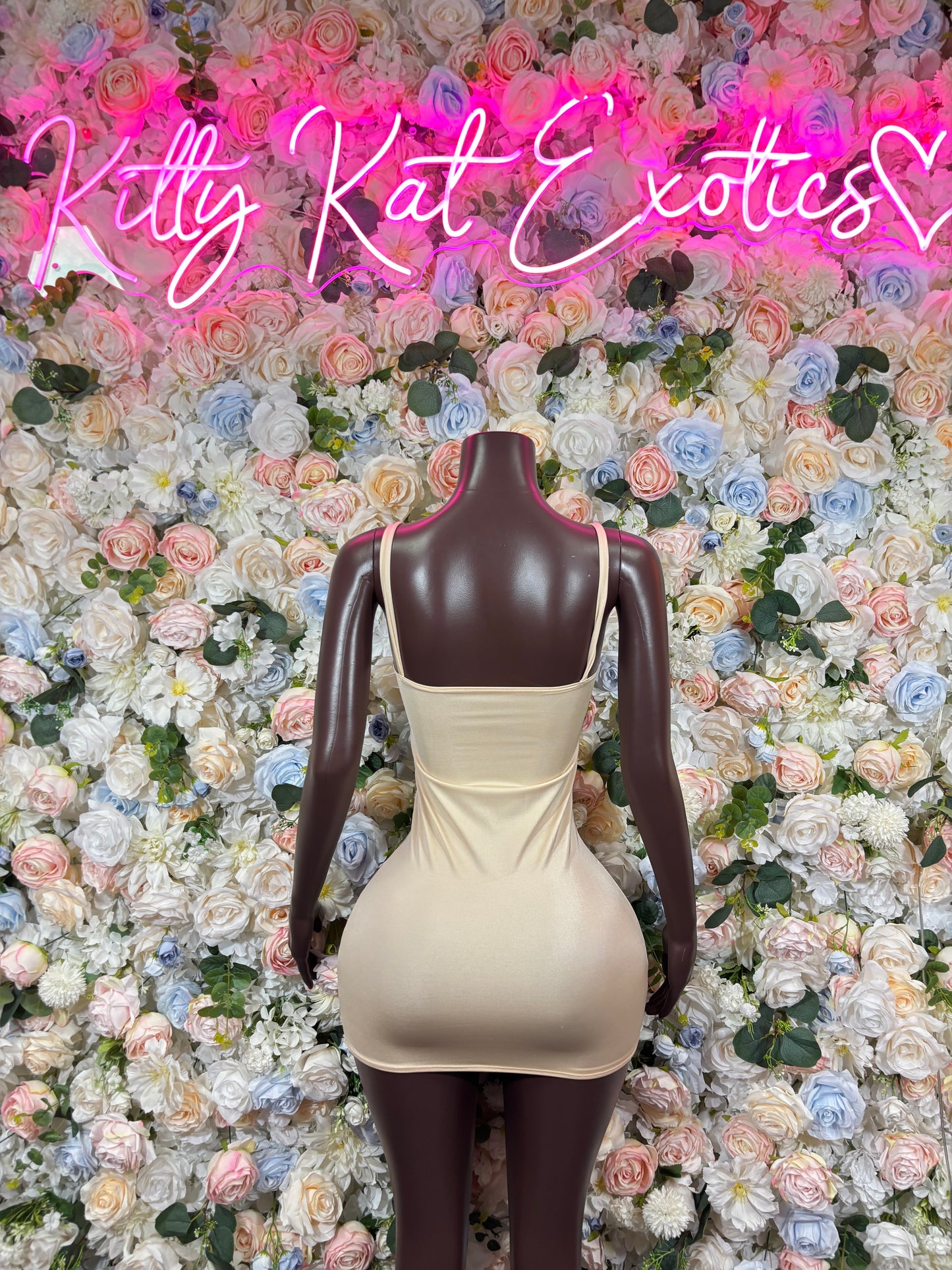 Nude Dress for Women - Date Night Mini Dress | Rave Festival Exotic Dancewear Bottle Girl Clubwear