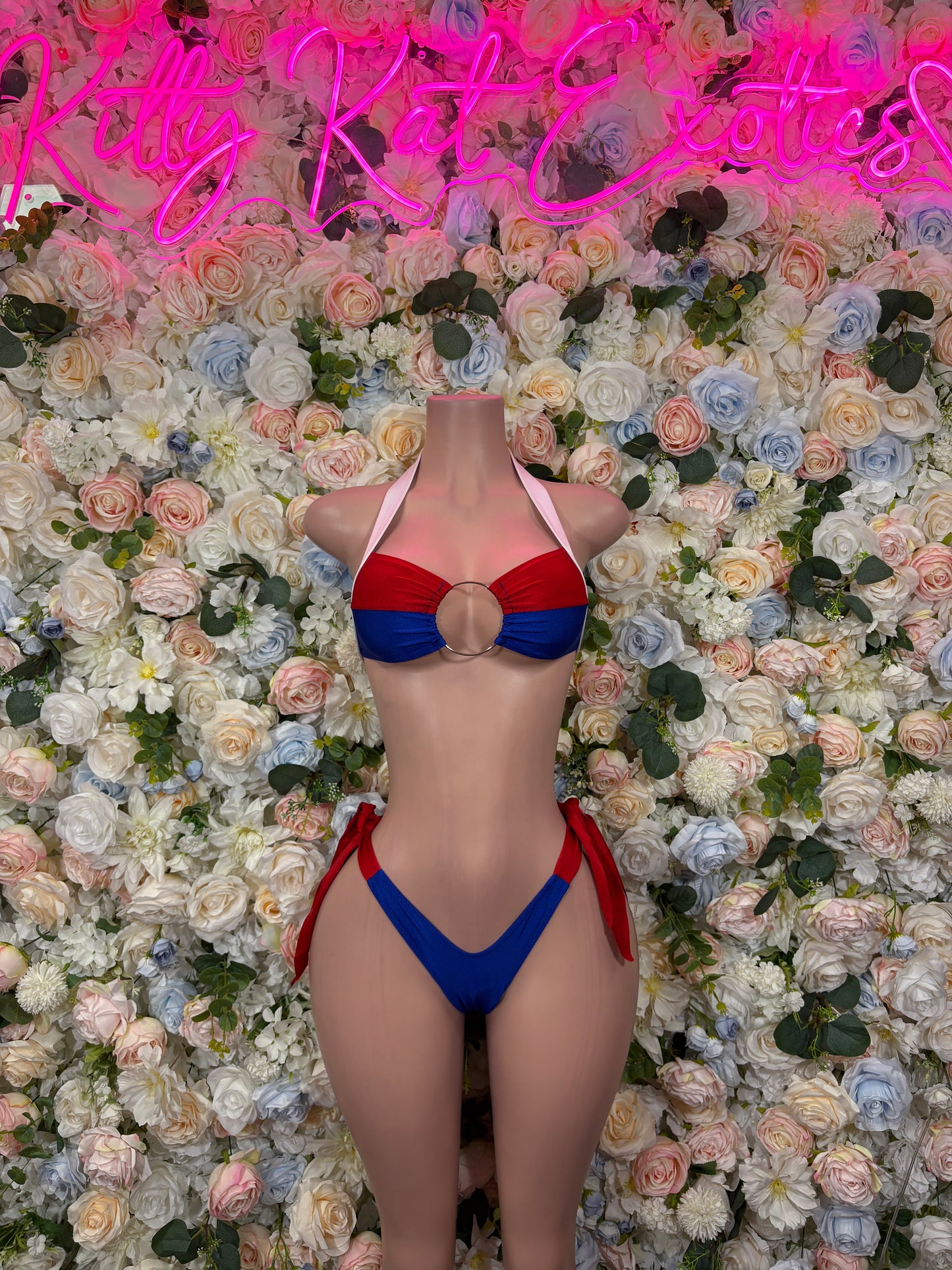 France Flag Bikini World Cup Costume Swimsuit Festival Outfit Ravewear Exotic Dance wear