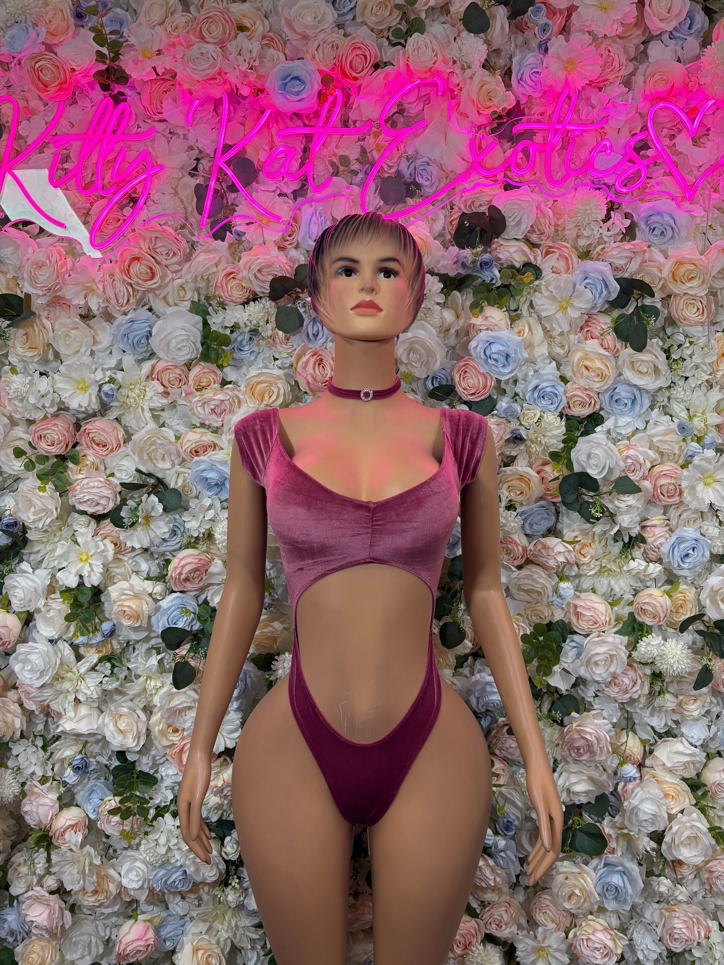Burgundy Bodysuit Women’s Rave Festival Outfit - Exotic Dancewear