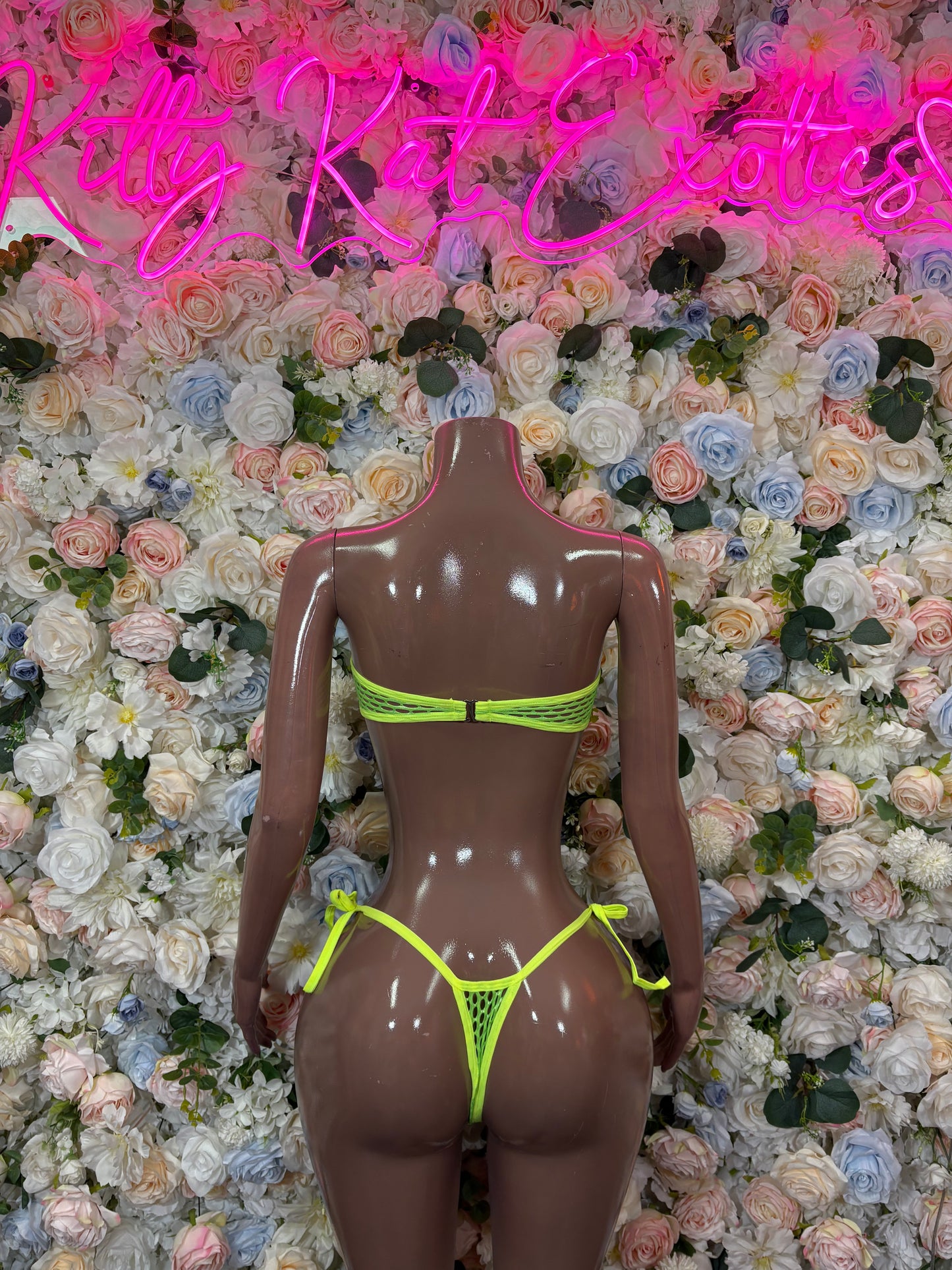 Neon Green Bikini - Two Piece Exotic Dancewear Rave Festival Outfit