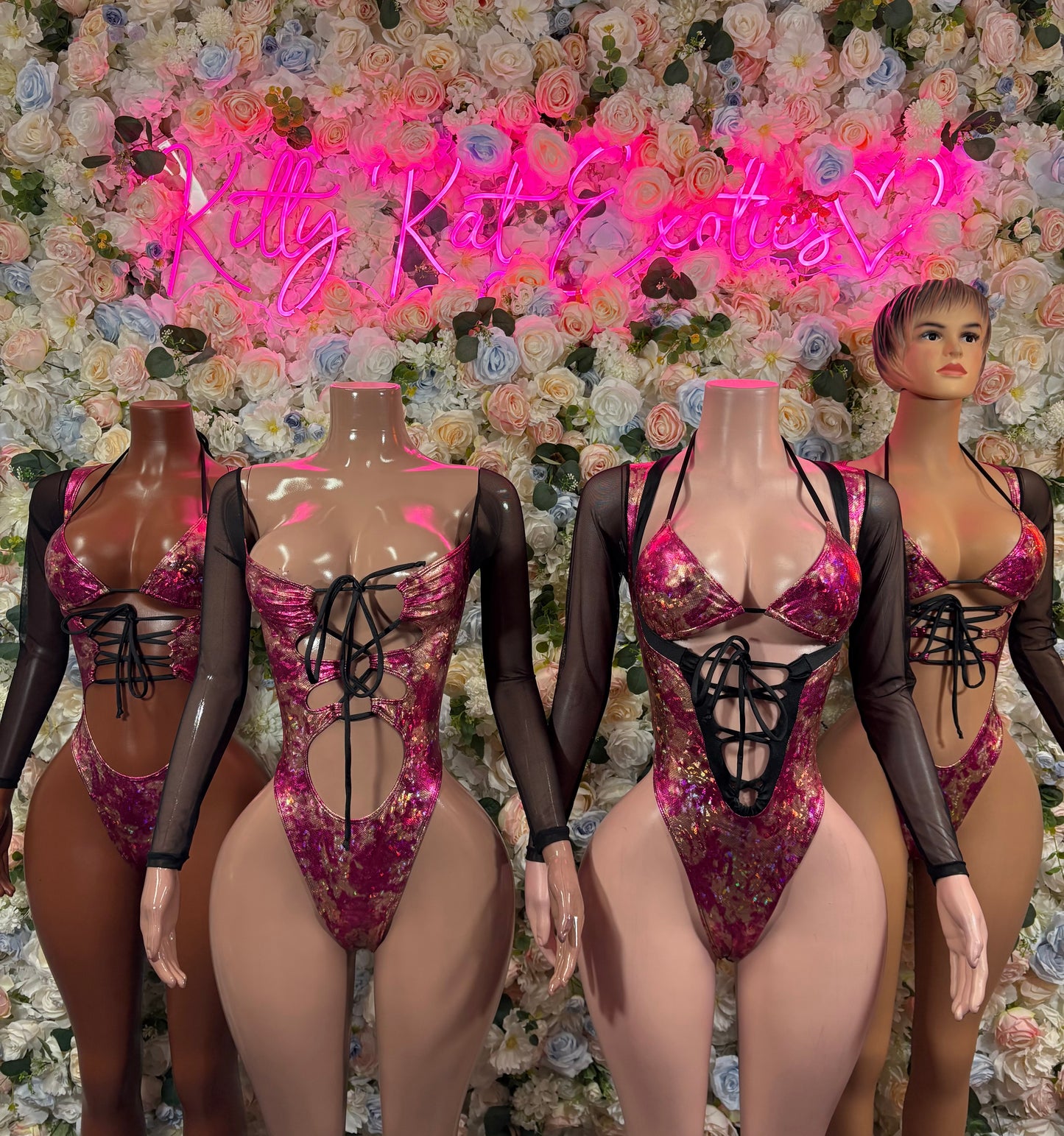 Bottlegirl Bodysuits - Exotic Dancewear Metallic One Piece  - Rave Outfit  Sexy for Performers, Events, or Special Occasions