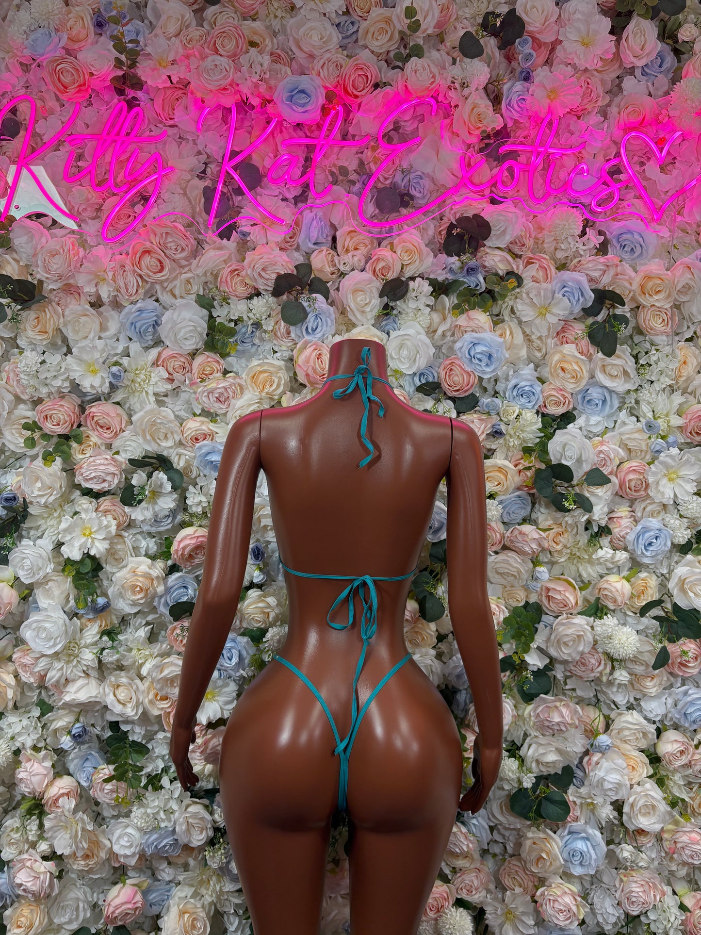 Swimwear Bikini Blue Metallic Two-Piece Set