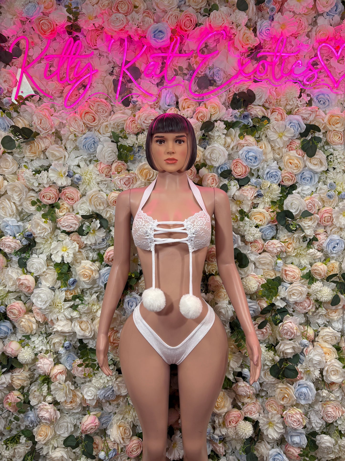Exotic Dancewear Two Piece White Bottlegirl Ravewear Festival wear Beach wear