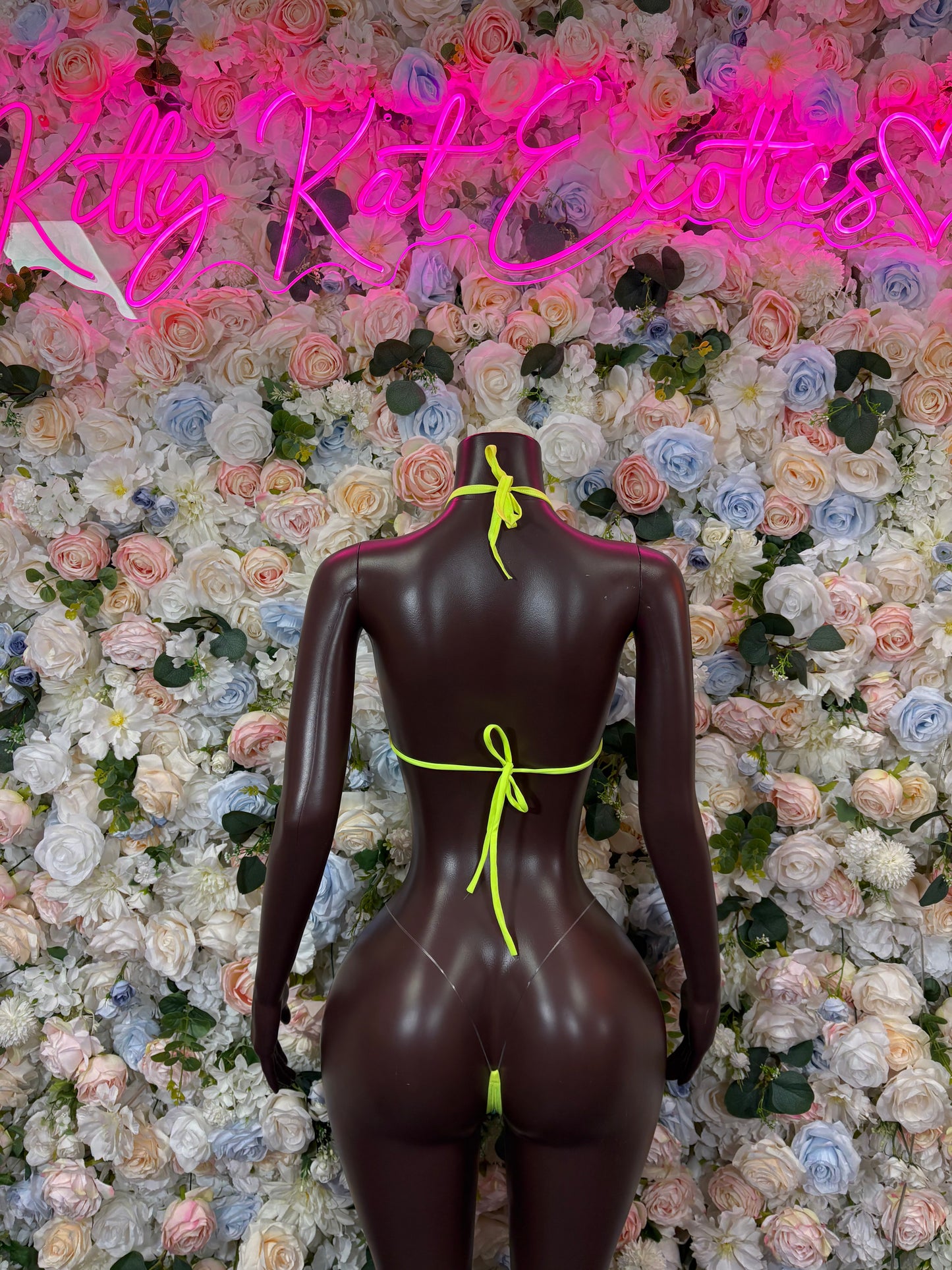Neon Green Bikini - Two Piece Exotic Dancewear Rave Festival Outfit