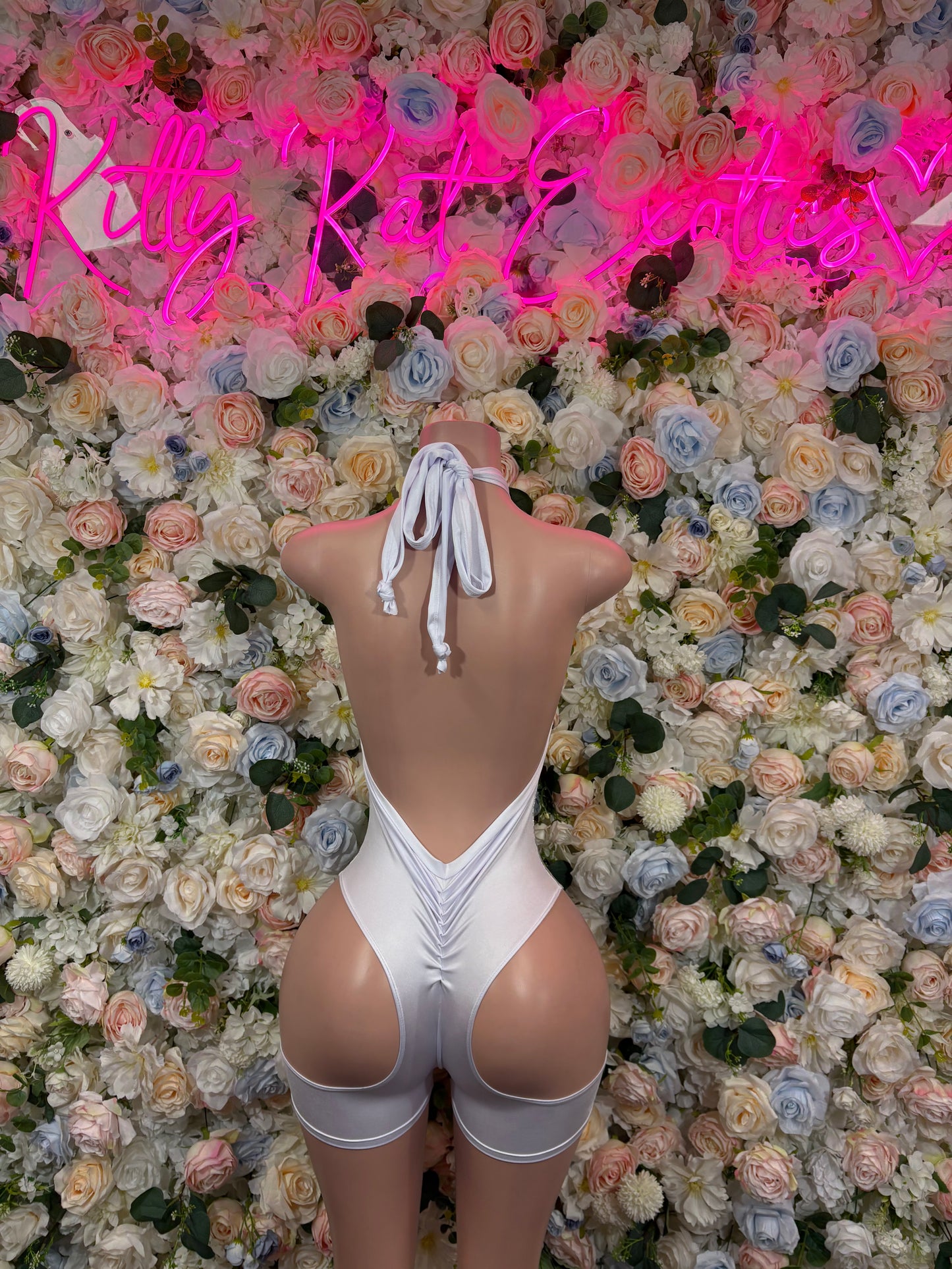 Bottlegirl Bodysuit Silver Cheetah One Piece - Hologram Design | Exotic Dancewear for Performers, Raves