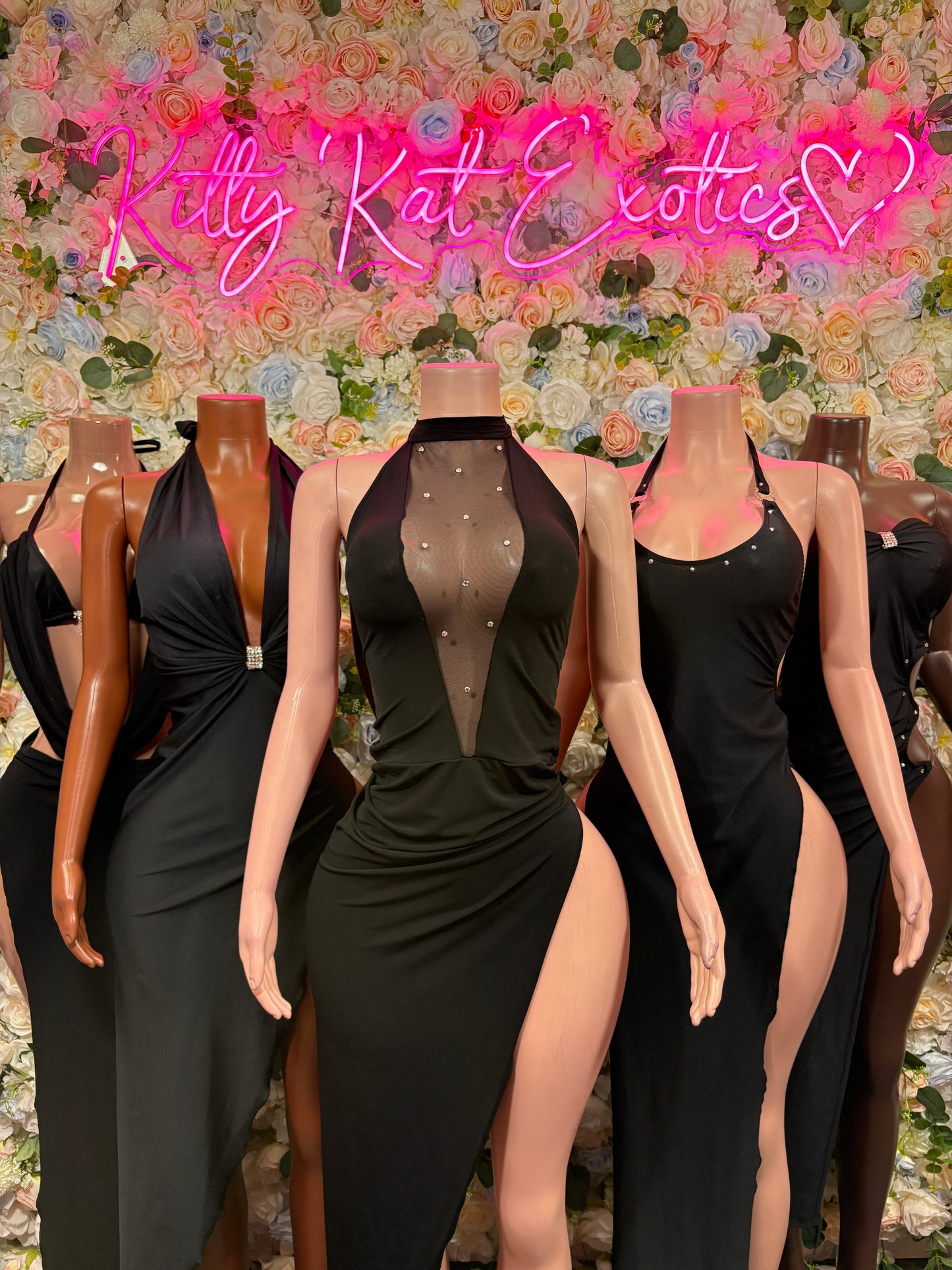 Exotic Dancewear Black Gown for Women - Elegant, Date Night Dress, Formal Evening Maxi