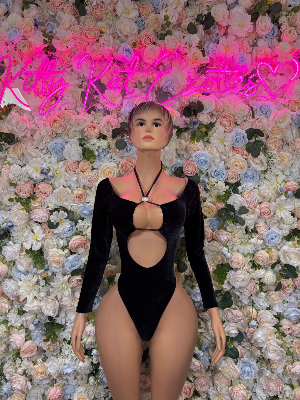 Black Long Sleeve Rave Bodysuit, Rhinestone , Festival Outfit, Clubwear, Dance Performance Outfit