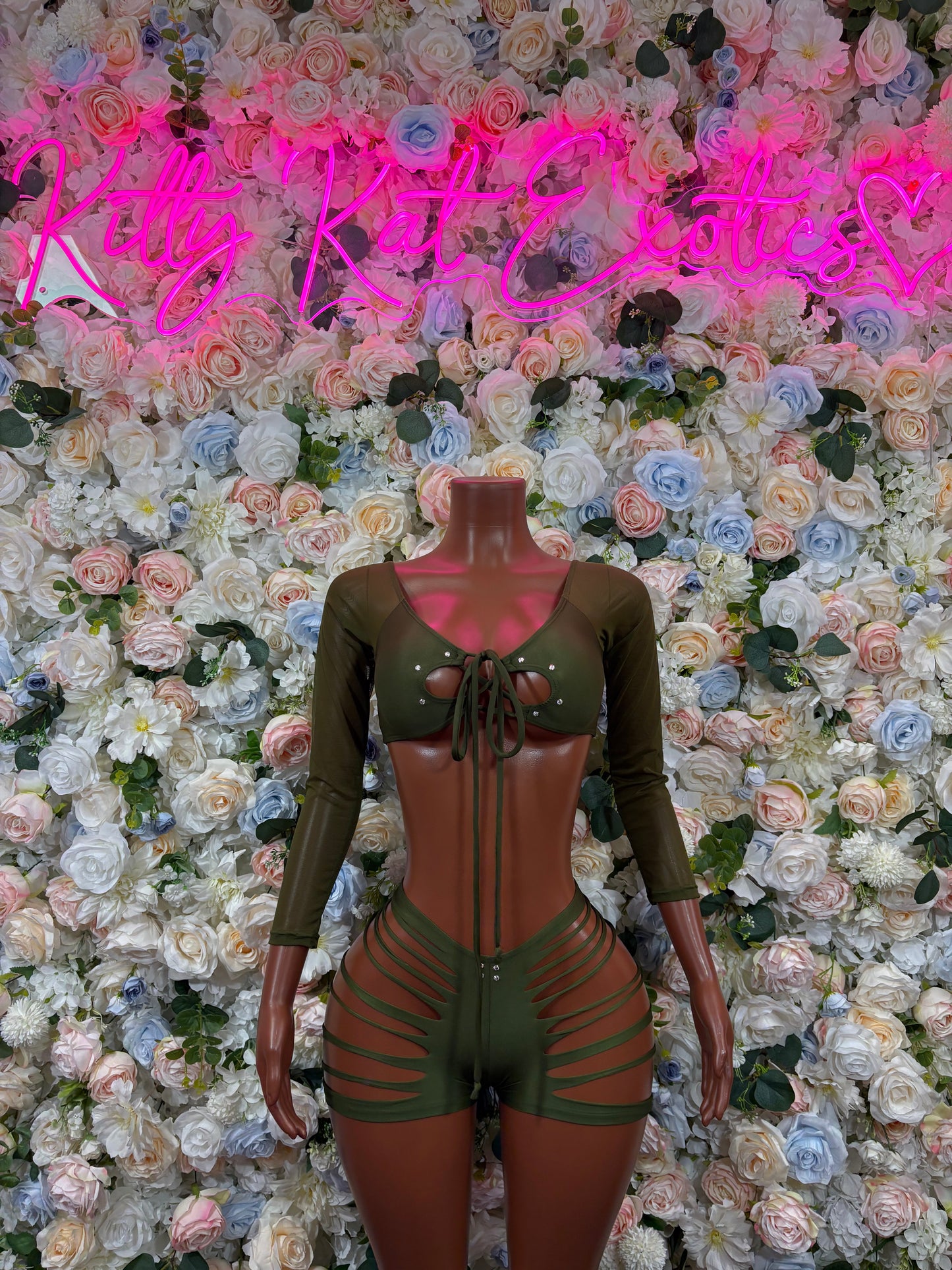 Forest Green Two Piece   – Exotic Dancewear
