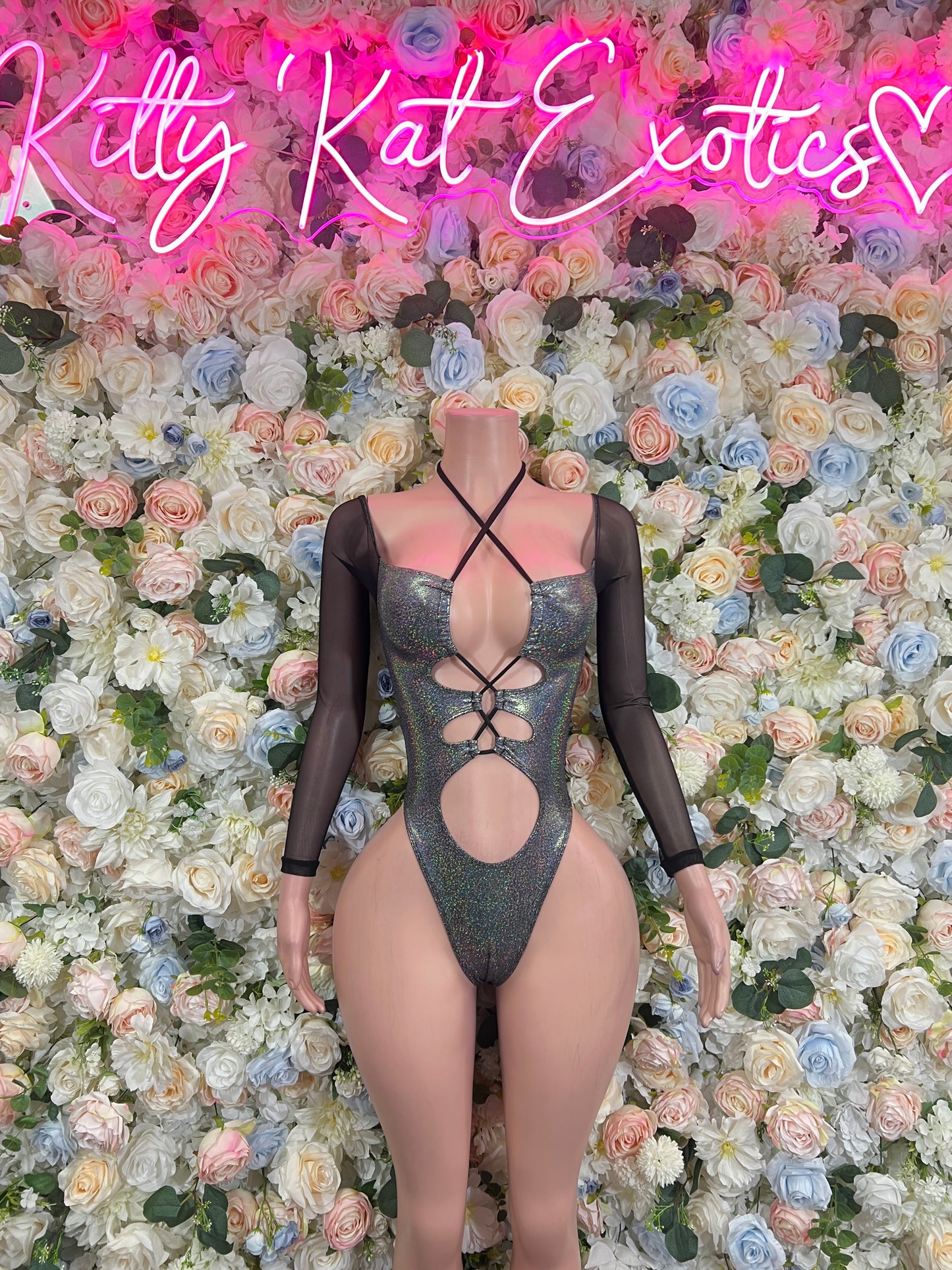 Bartender Outfits - Chrome Metallic Bodysuit