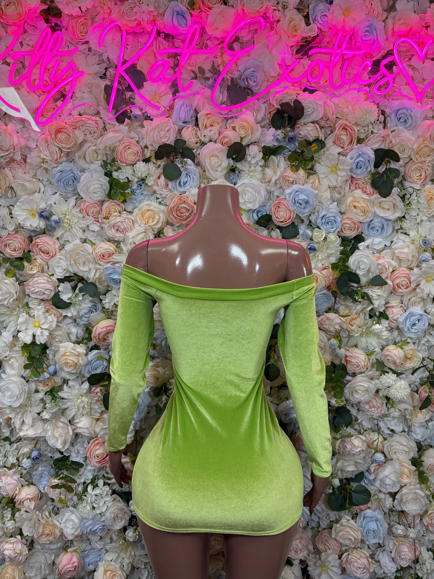 Green Velvet Festival Dress – l Exotic Date Nite Dress, Dancewear for Performers & Club Dress