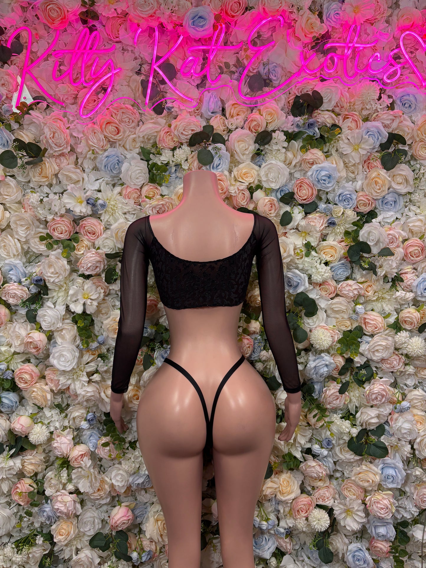 Black Two Piece Bodysuit - Sexy Exotic Dancewear Festival Outfit, EDM Rave Clubwear