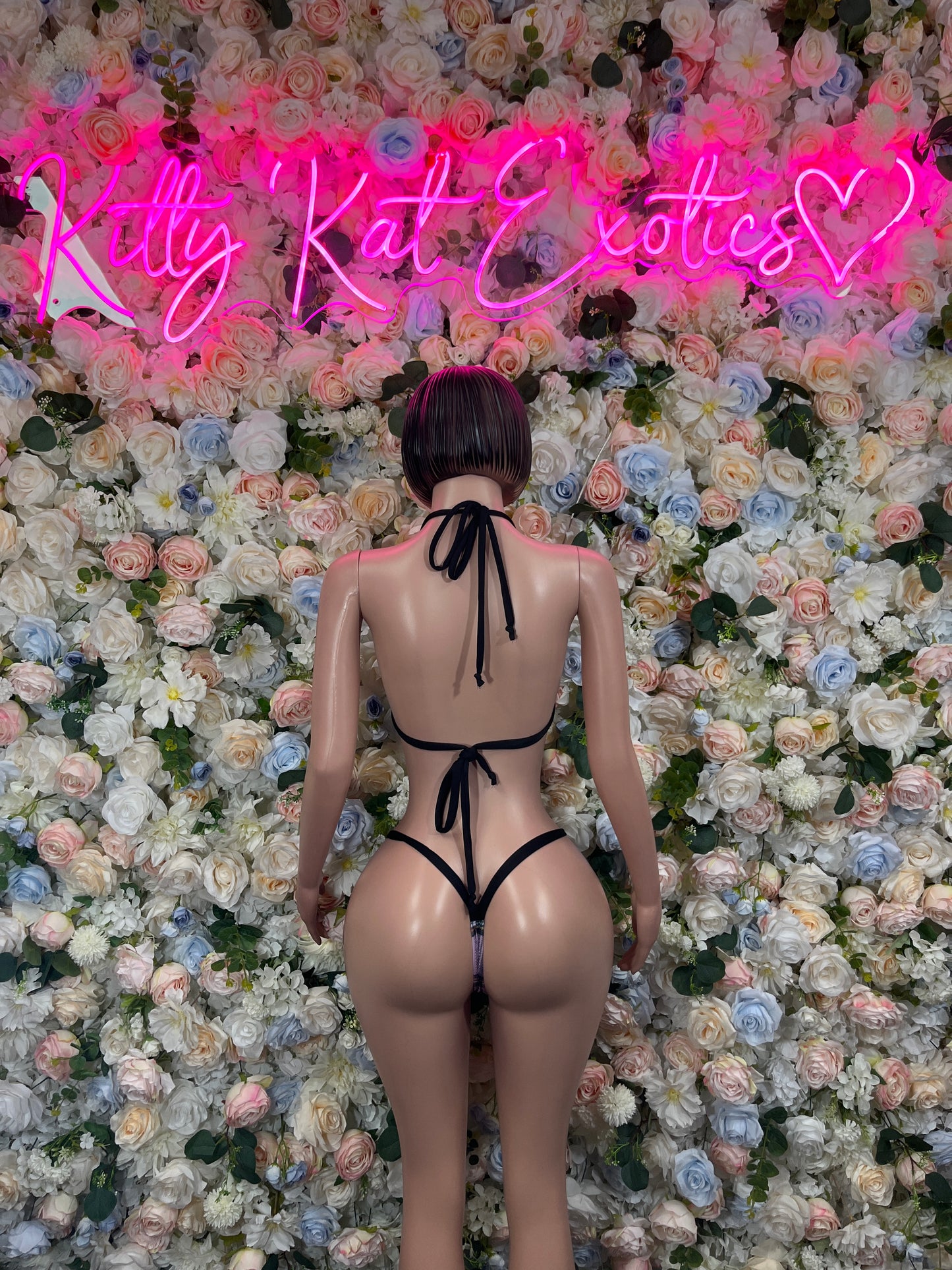 Pink Plaid Two Piece Bikini Set Festival Set Ravewear Exotic Dancewear for Performers, Raves, & Festival Clothing