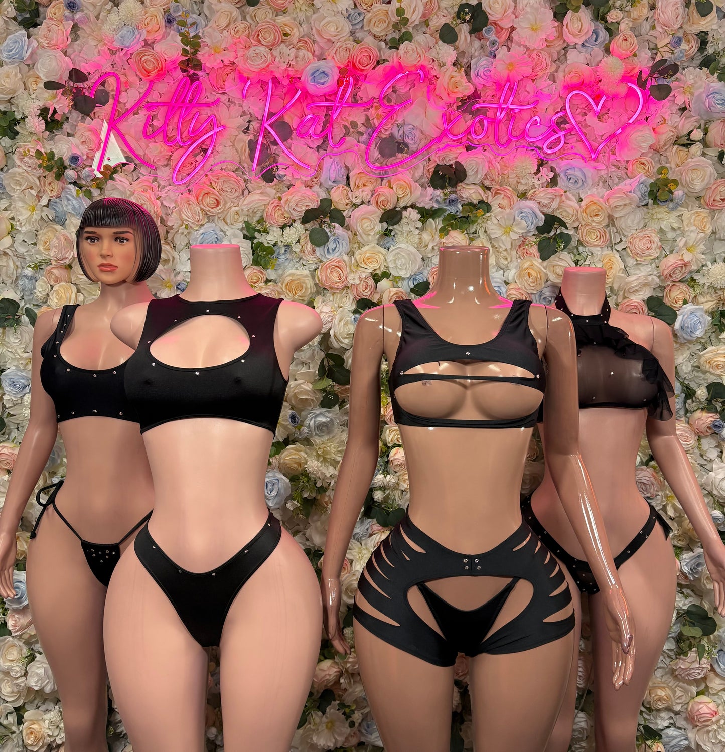 Women’s Dancewear Black Two Piece Set Outfit Ravewear