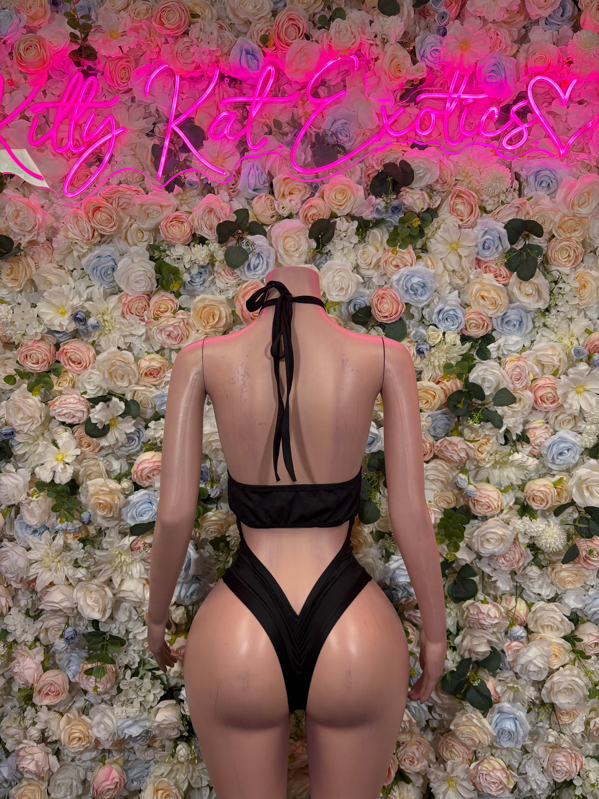 Black One-Piece Bodysuit  – Exotic Dance & Rave Wear Fesival Bodysuit