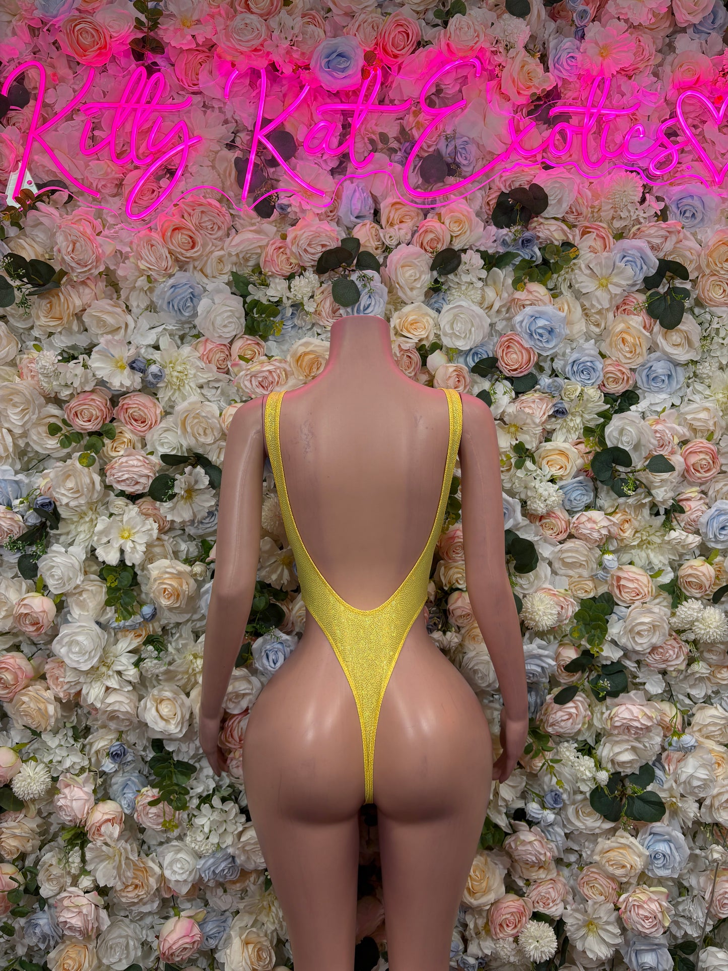 Rave Clothing Yellow Bodysuit - Exotic Dancewear for Performers, Raves, & Festival Clothing
