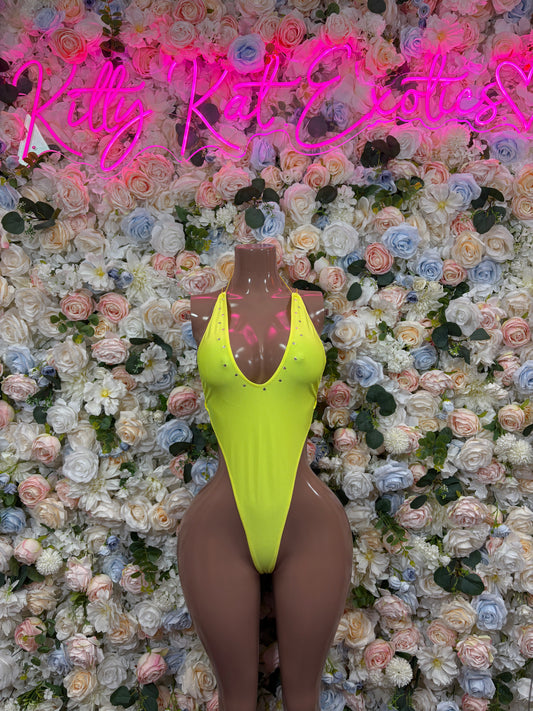 Neon Bartender Bodysuit - Sexy One Piece Rave Clubwear Outfit for Women Bottlegirl Bottle Service