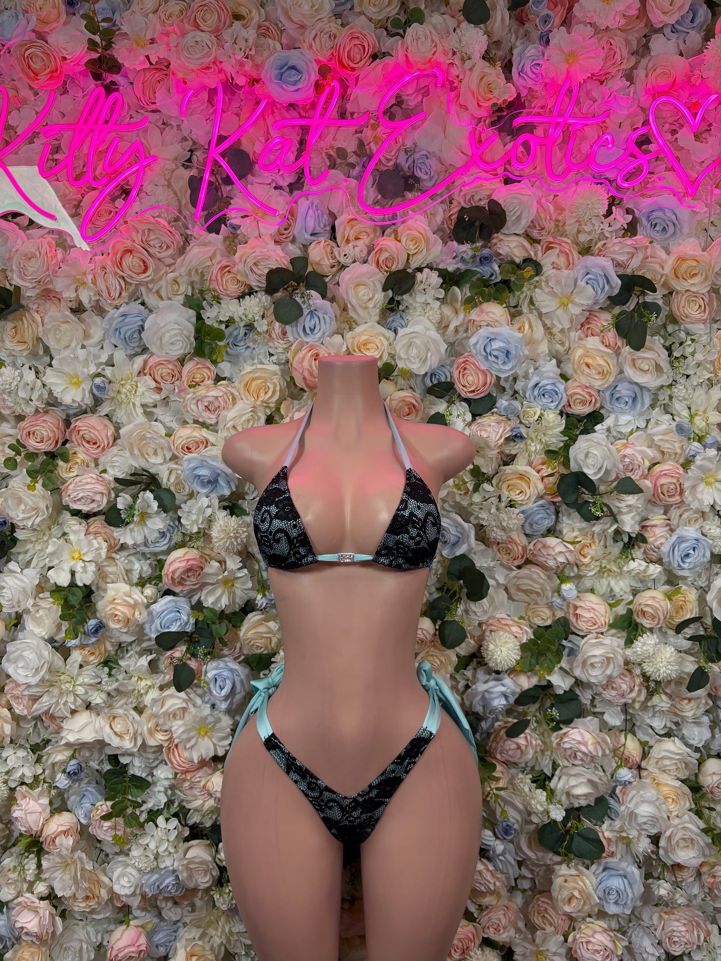 Blue Lace Bikini Two-Piece Exotic Dancewear