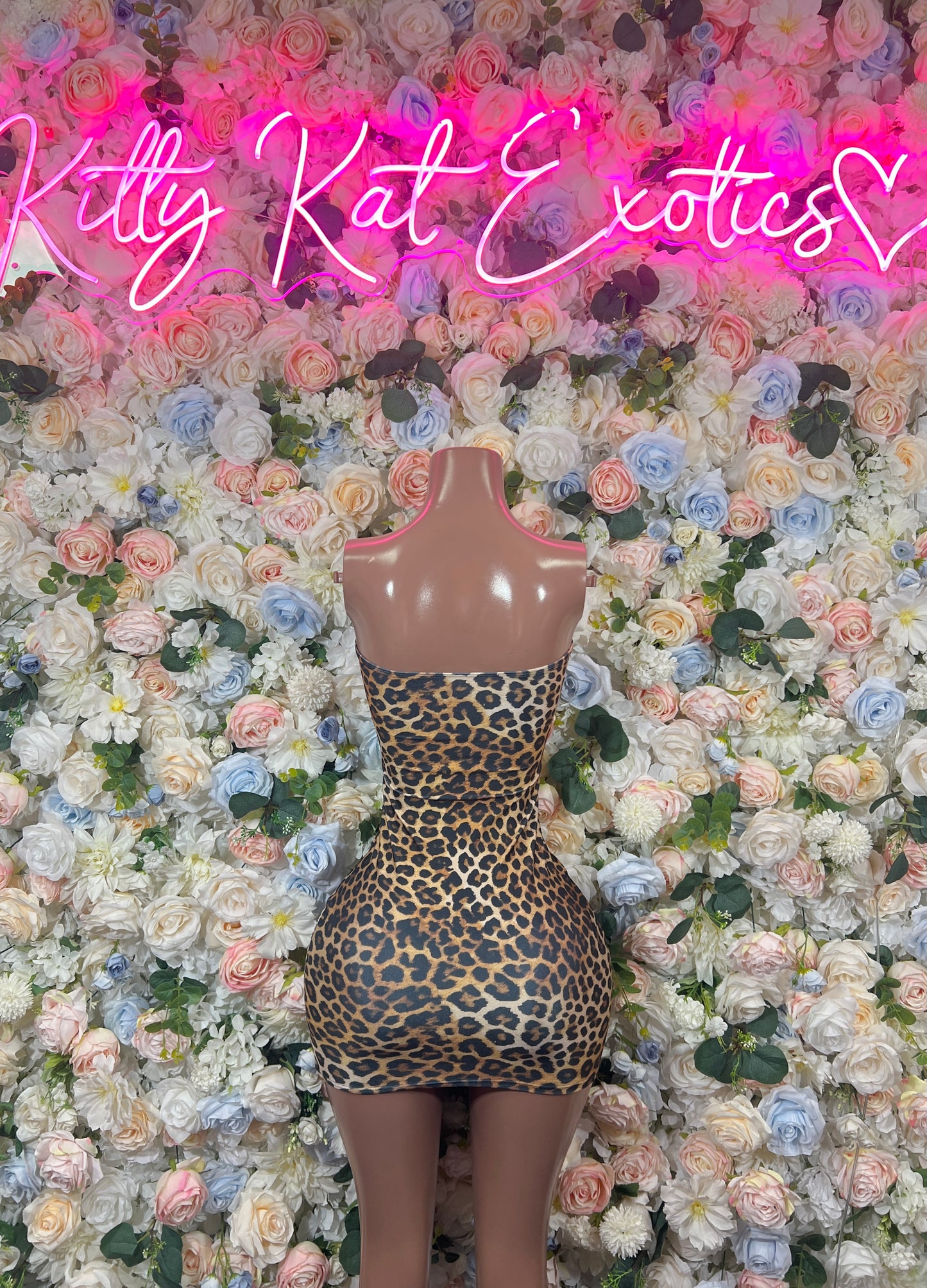 Leopard Print Mini Dress – Lingerie Bodycon Clubwear, Exotic Dancewear & Rave Outfit