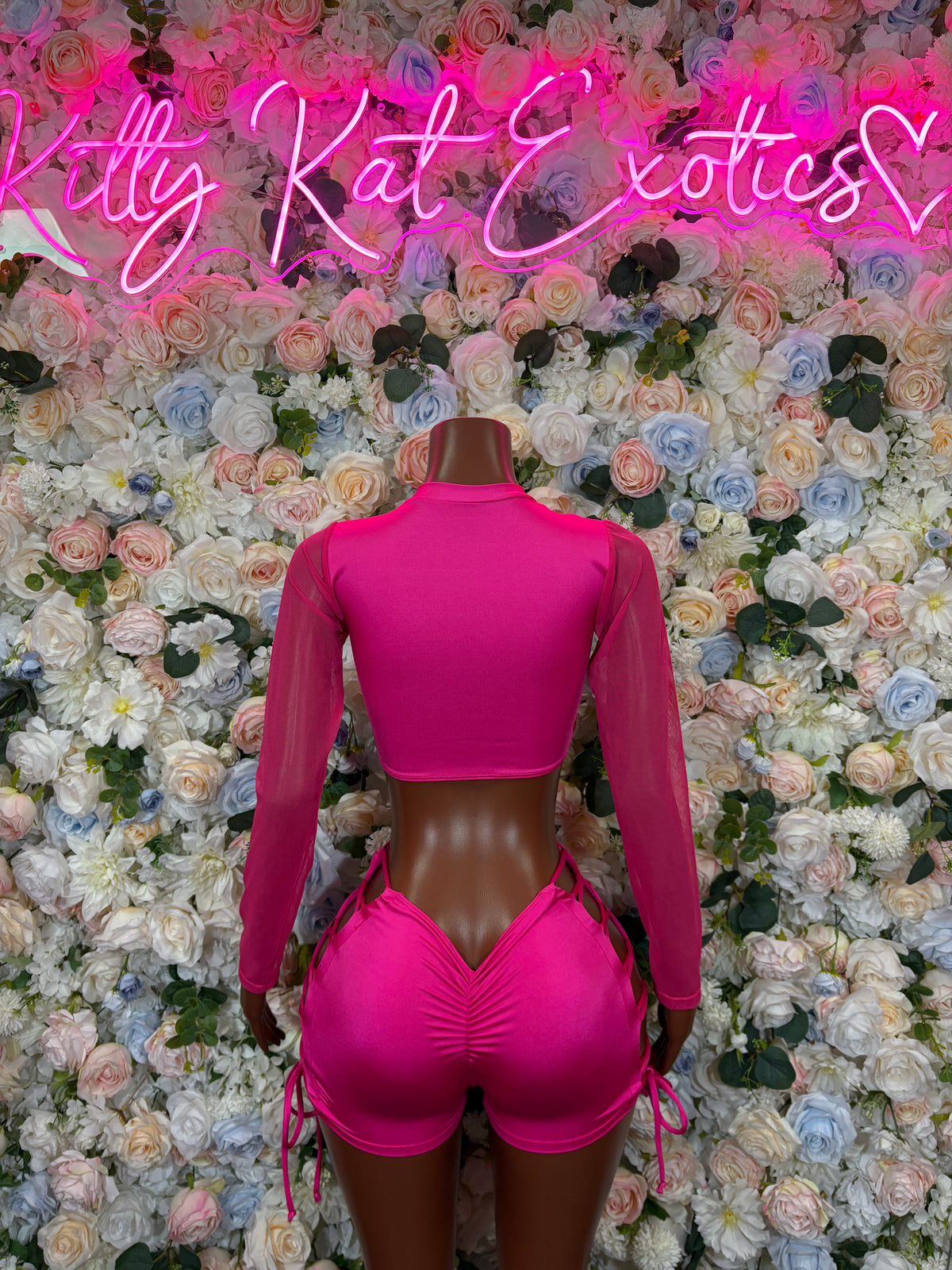 Pink Bottlegirl Bodysuit – One Piece Exotic Dancewear, Rave Outfit & Festival Clubwear