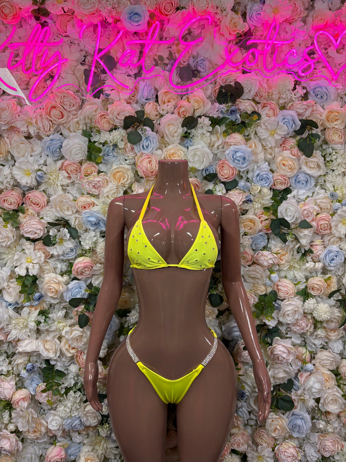 Bikini Yellow Two Piece Set –  Beach Swimwear