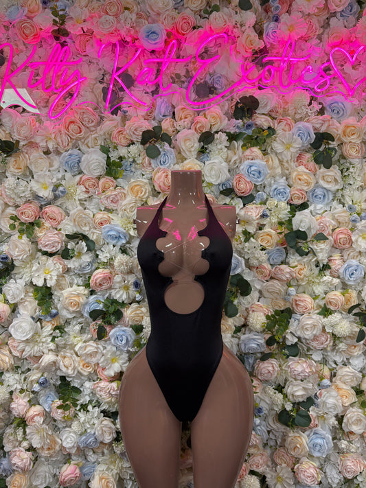 Black Bottlegirl Bodysuit  - One Piece Bartender Outfit