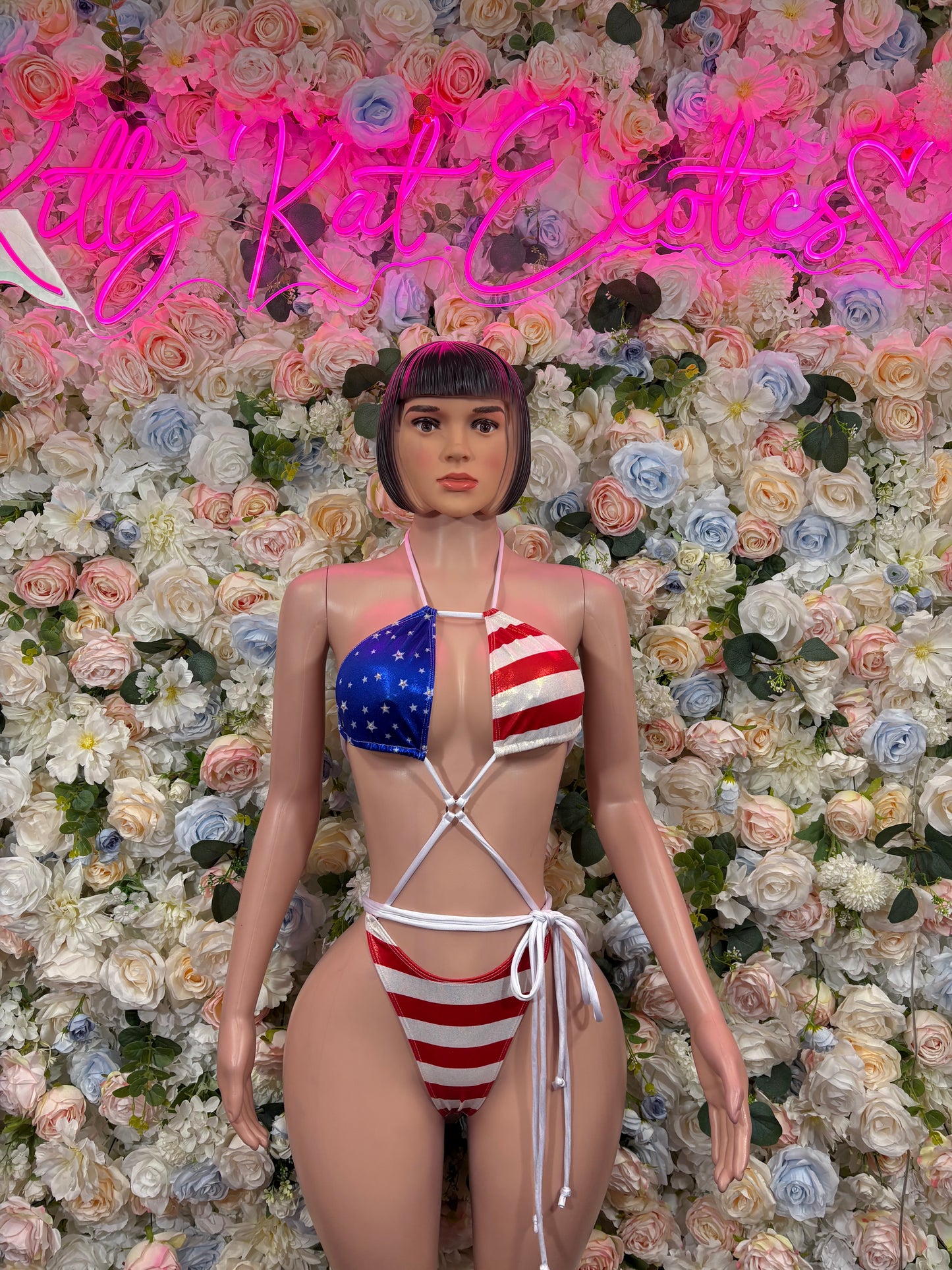 Memorial Day USA Flag Bikini – Patriotic Two-Piece Swimsuit, 4th of July Beachwear
