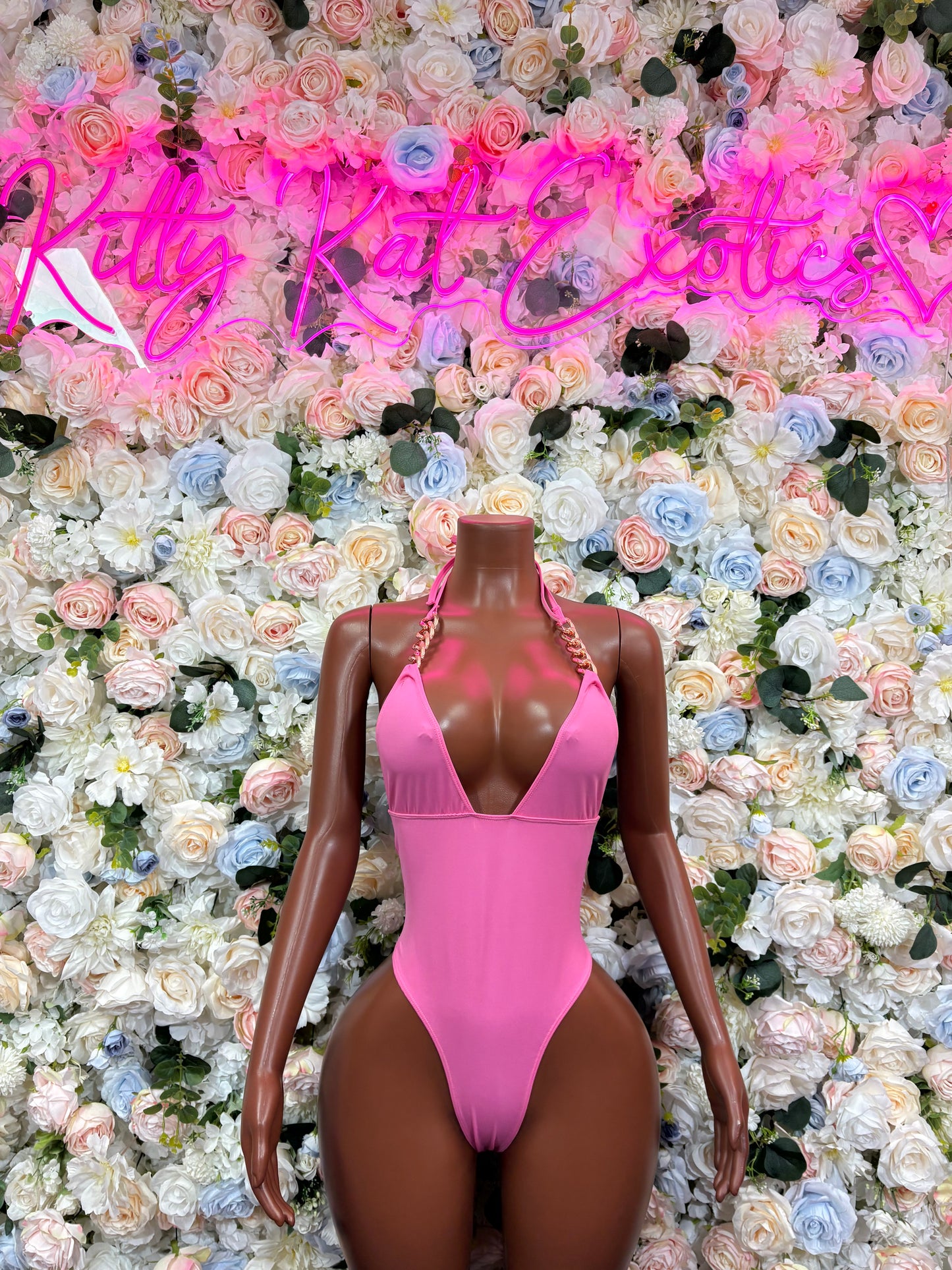 Pink One Piece Exotic Dancewear