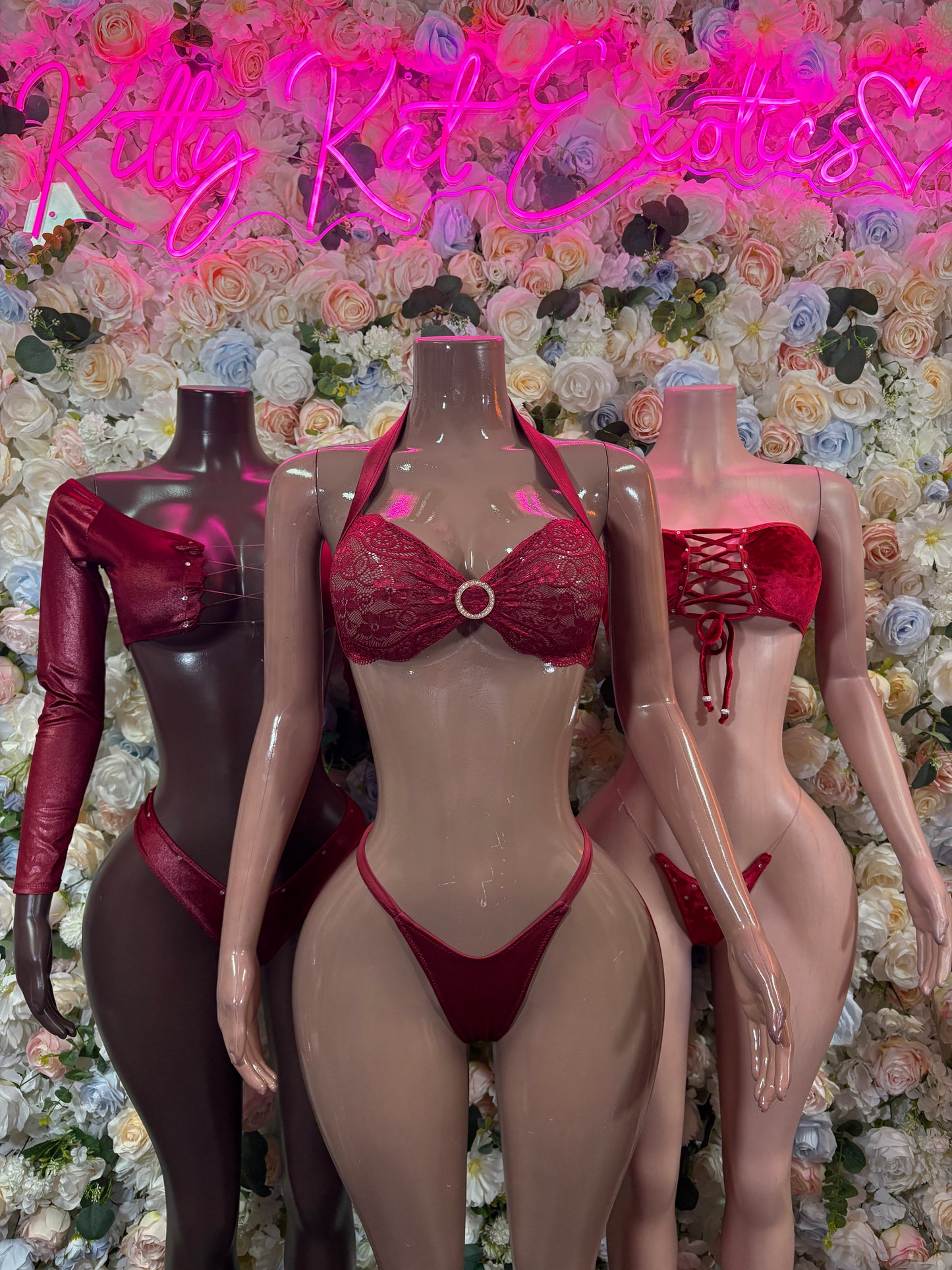Burgundy Two Piece -  Exotic Dancewear  -  Rave Outfit - Sexy Festival Outfit, Clubwear, Performance Costume