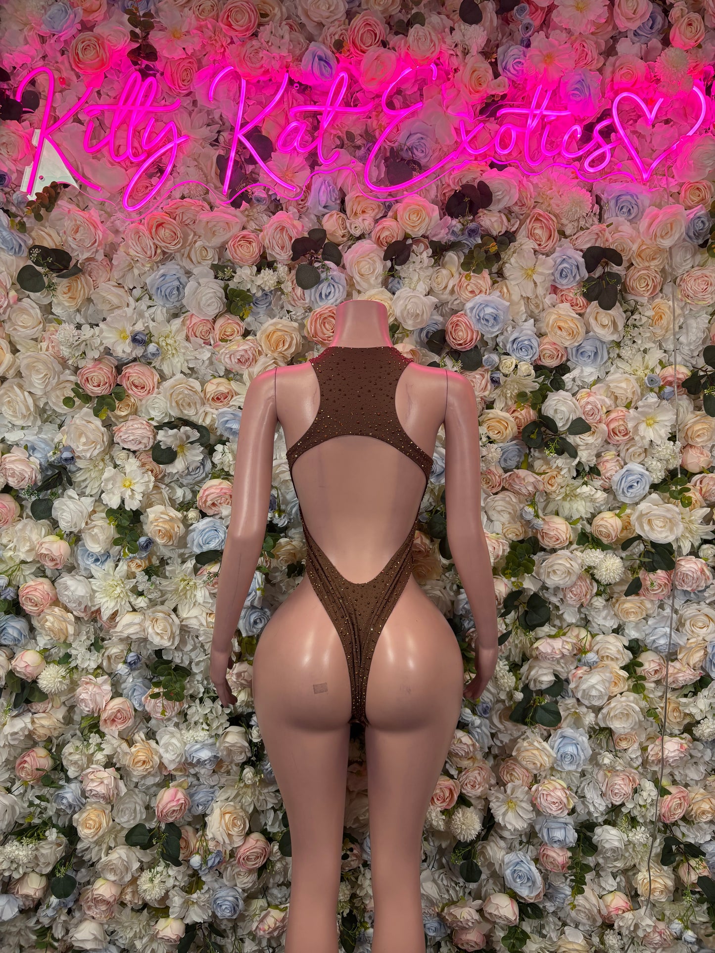 Brown Bodysuit One-Piece Ravewear Bottlegirl Outfit Clubwear
