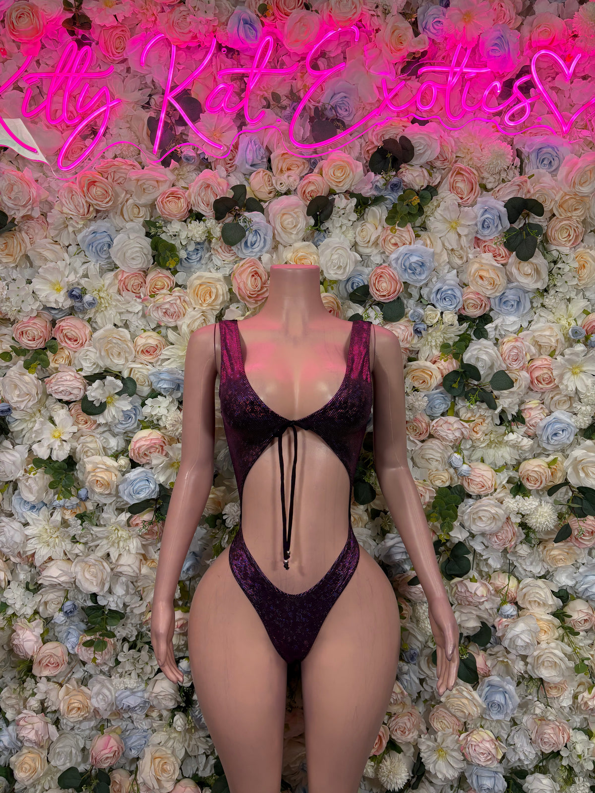 Festival Clothing Fuchsia Metallic Slingshot Sexy Festival Outfit, Clubwear, Performance Costume,  Party Clubwear