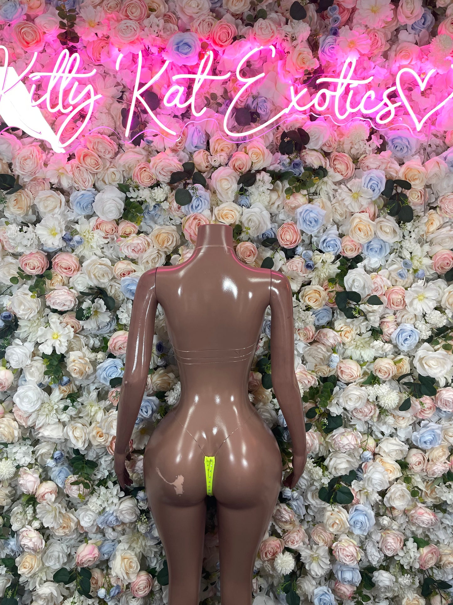 Neon green rhinestone bikini set back view with triangle bottoms