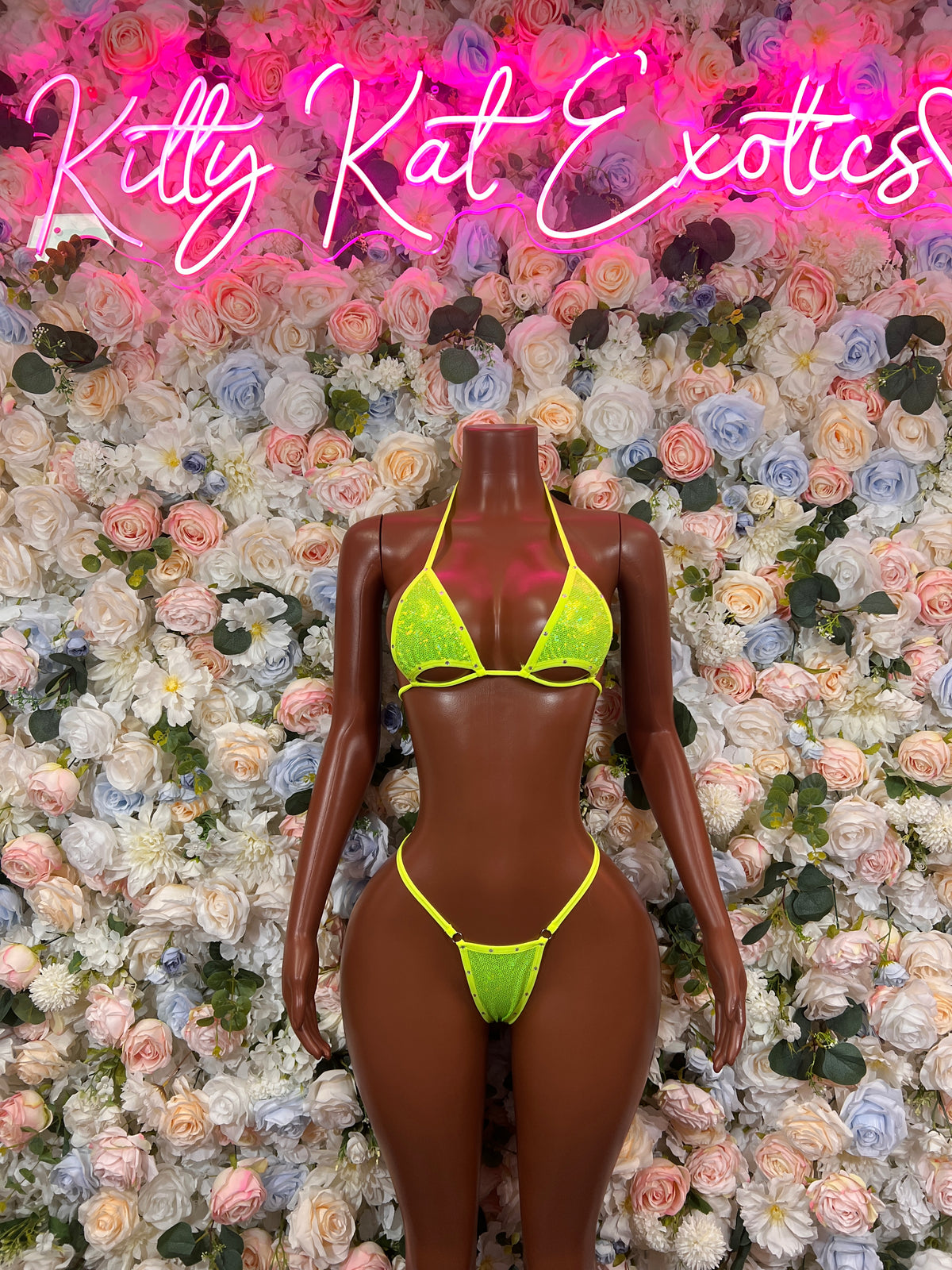 Beach Swimwear Bikini Neon Two-Piece Set Rave Oufit– Exotic Dance & Rave wear Clothing