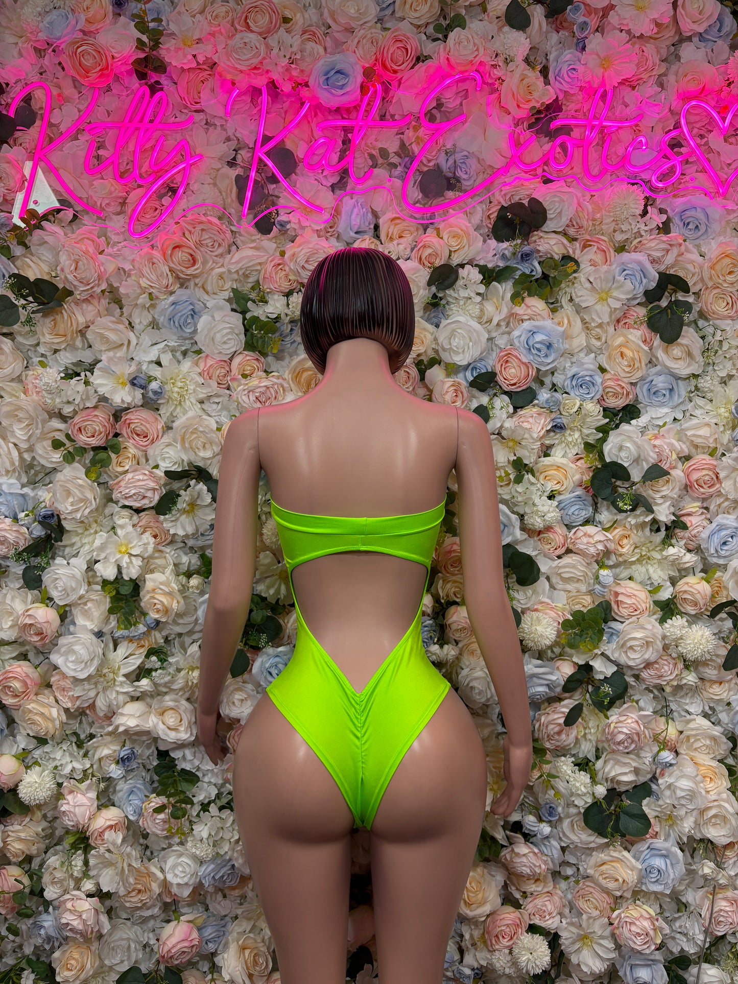 Ravewear One-Piece  Bodysuit - Neon Green  | Exotic Dancewear for Performers, Raves, & Festival Clothing