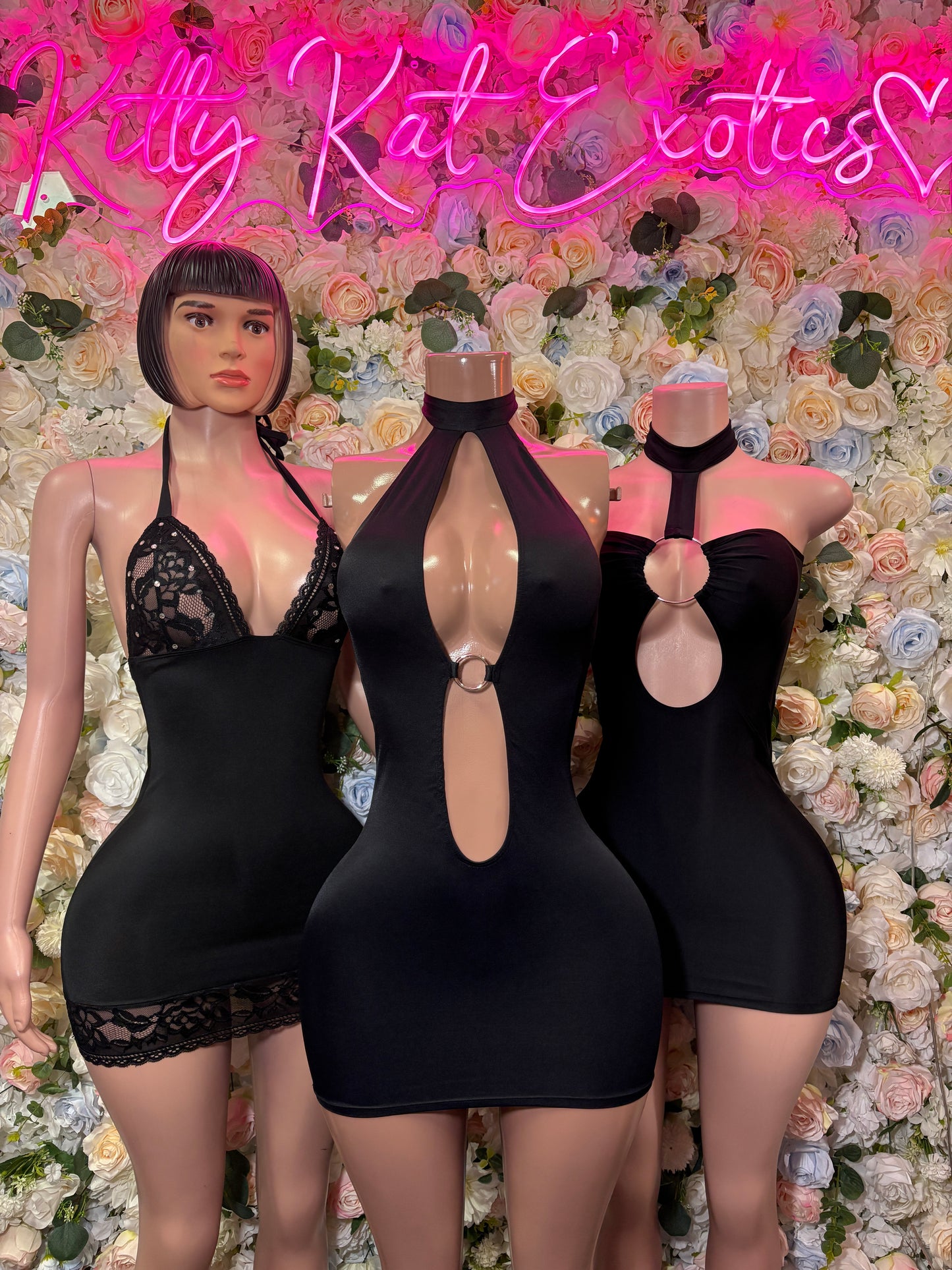 Black Dress - Date Night Club Dress | Rave Festival Exotic Dancewear Clubwear Bottle Girl Ravewear