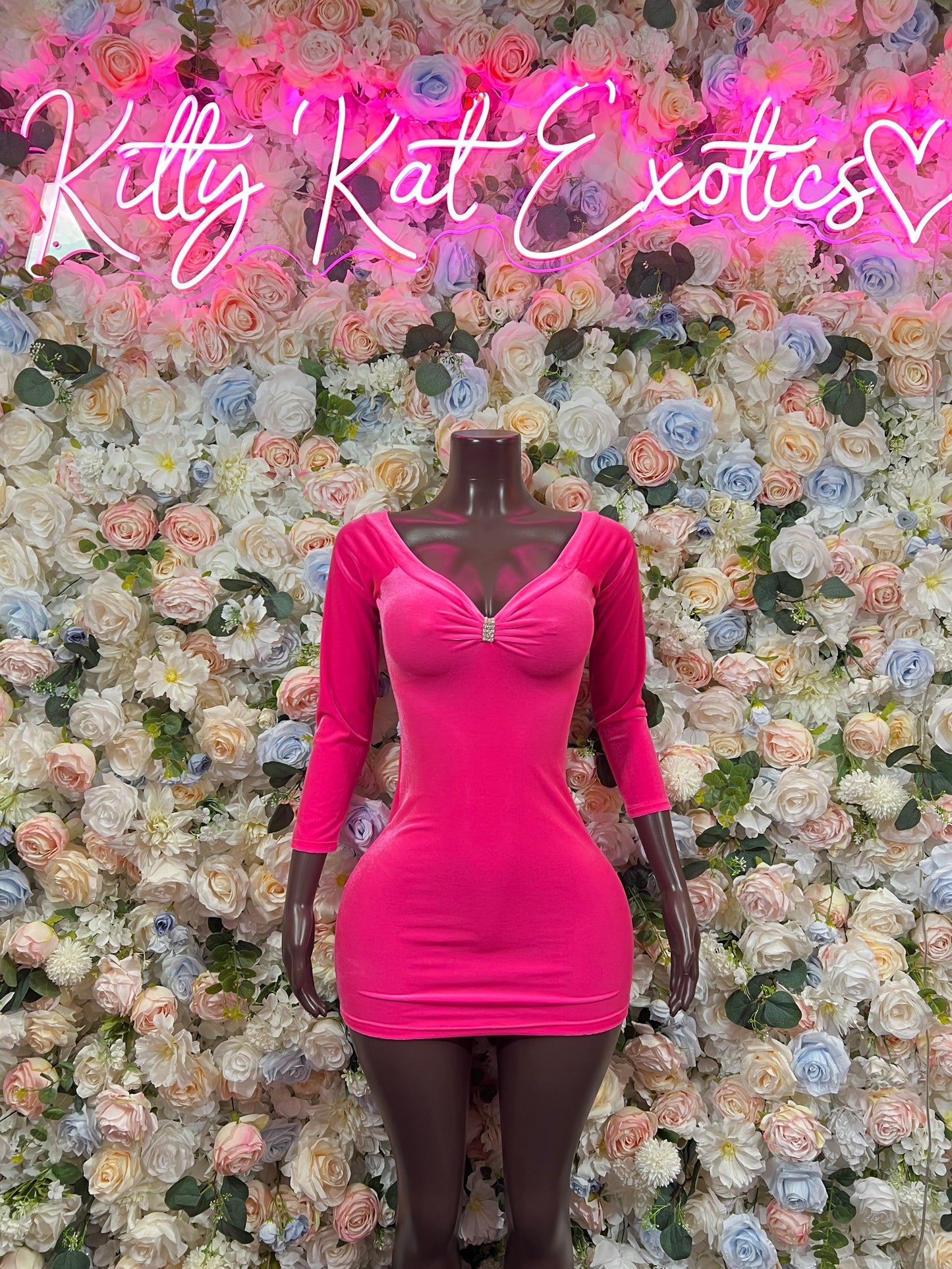 Women’s Pink Velvet Dress Dancewear