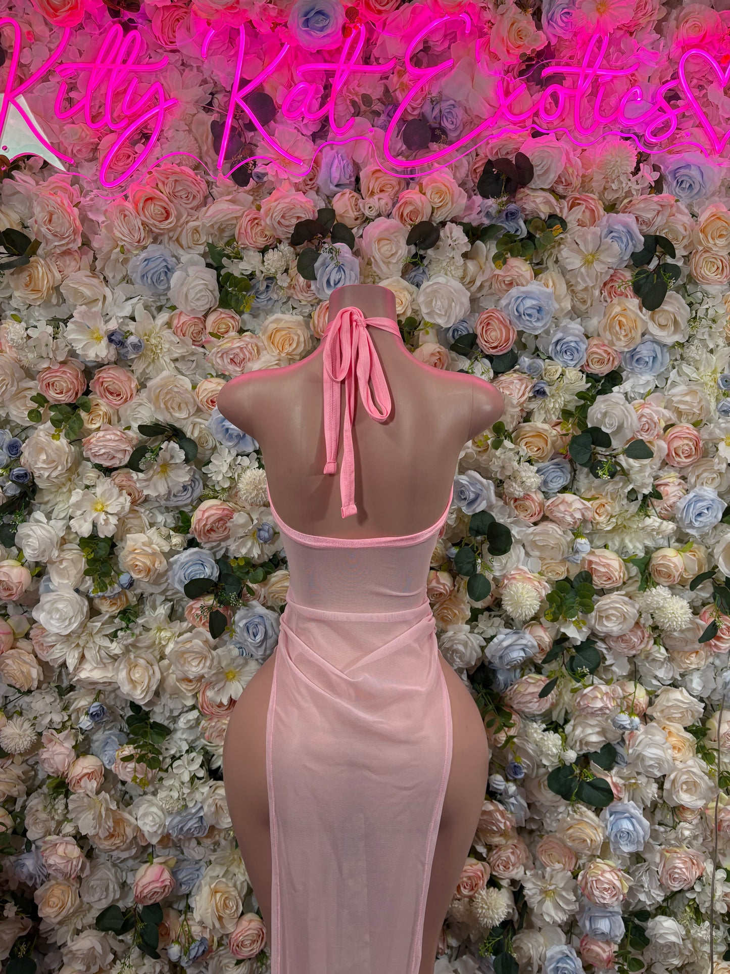 Baby Pink Gown - Elegant Exotic Dancewear, Formal Evening Dress, Date Night Maxi Gown