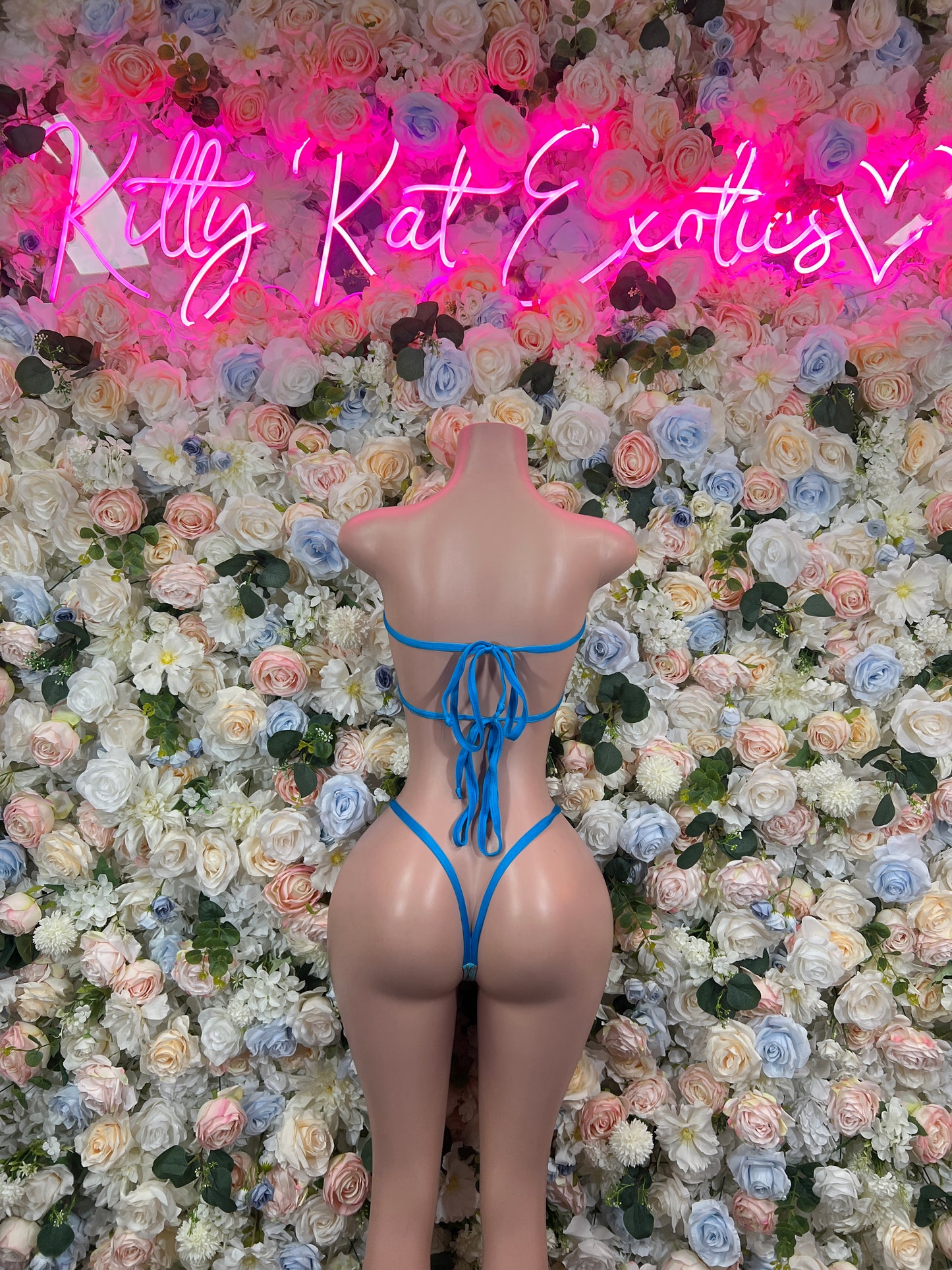 Festival Bikini Aqua Cheetah Two Piece Outfit, Bartender Uniform, Rave Festival Wear, Exotic Dancewear, Clubwear Costume, Waitress Set