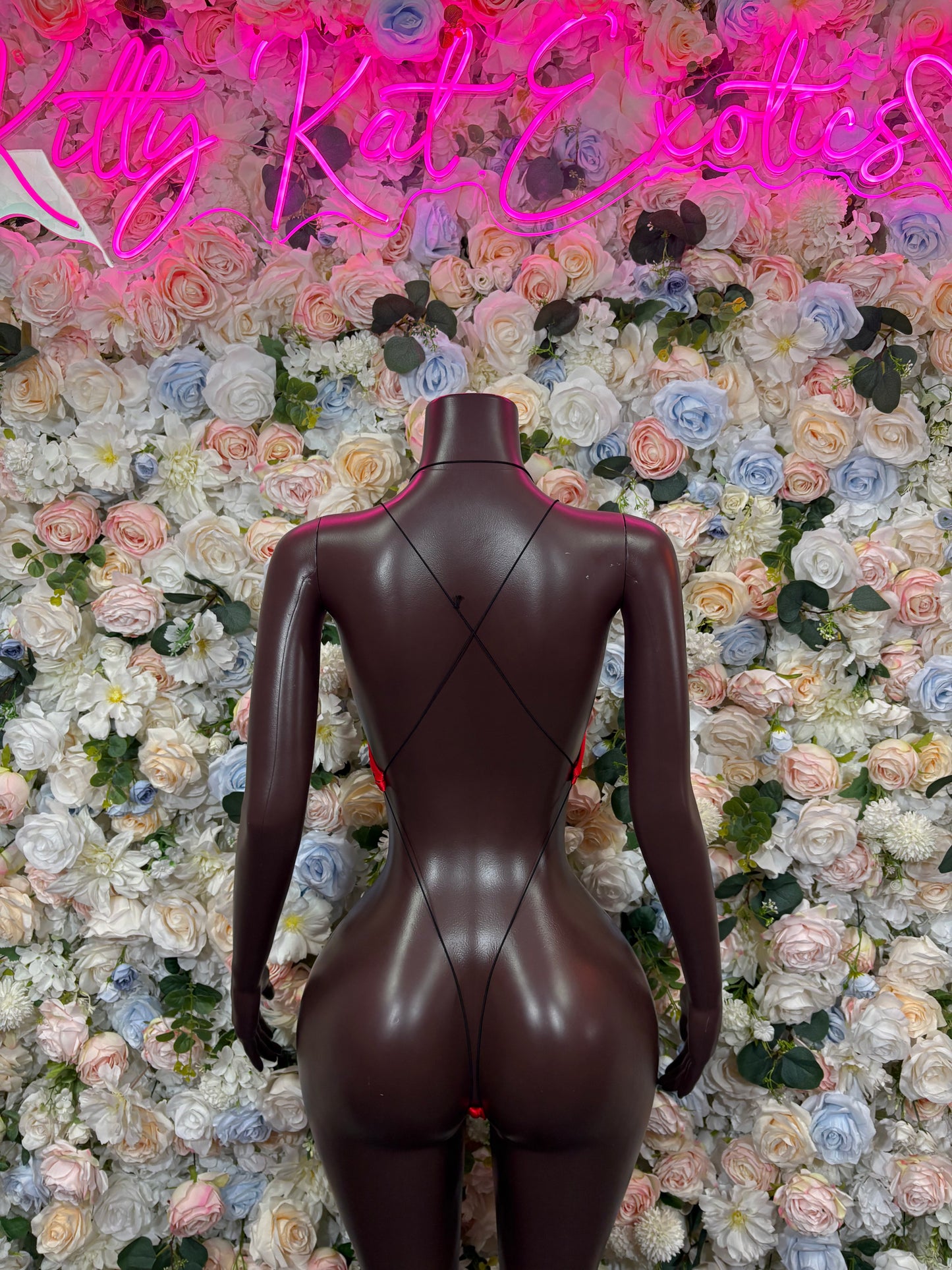 Red Bodysuit Rave Festival Outfit Women - Exotic Dancewear Stripper Clubwear Bottle Girl Ravewear