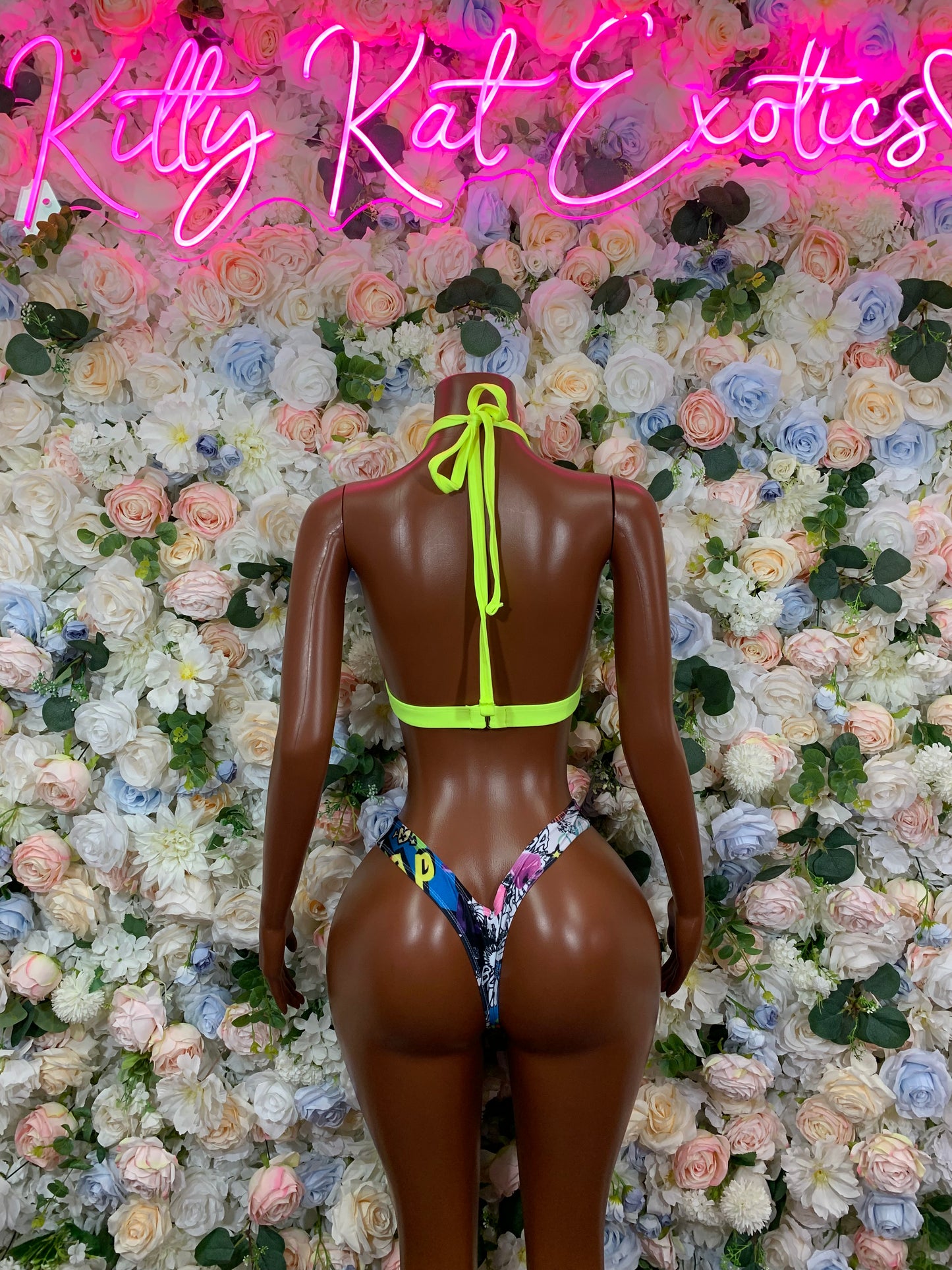 Multicolor Two Piece Two Piece Outfit, Rave Festival Wear