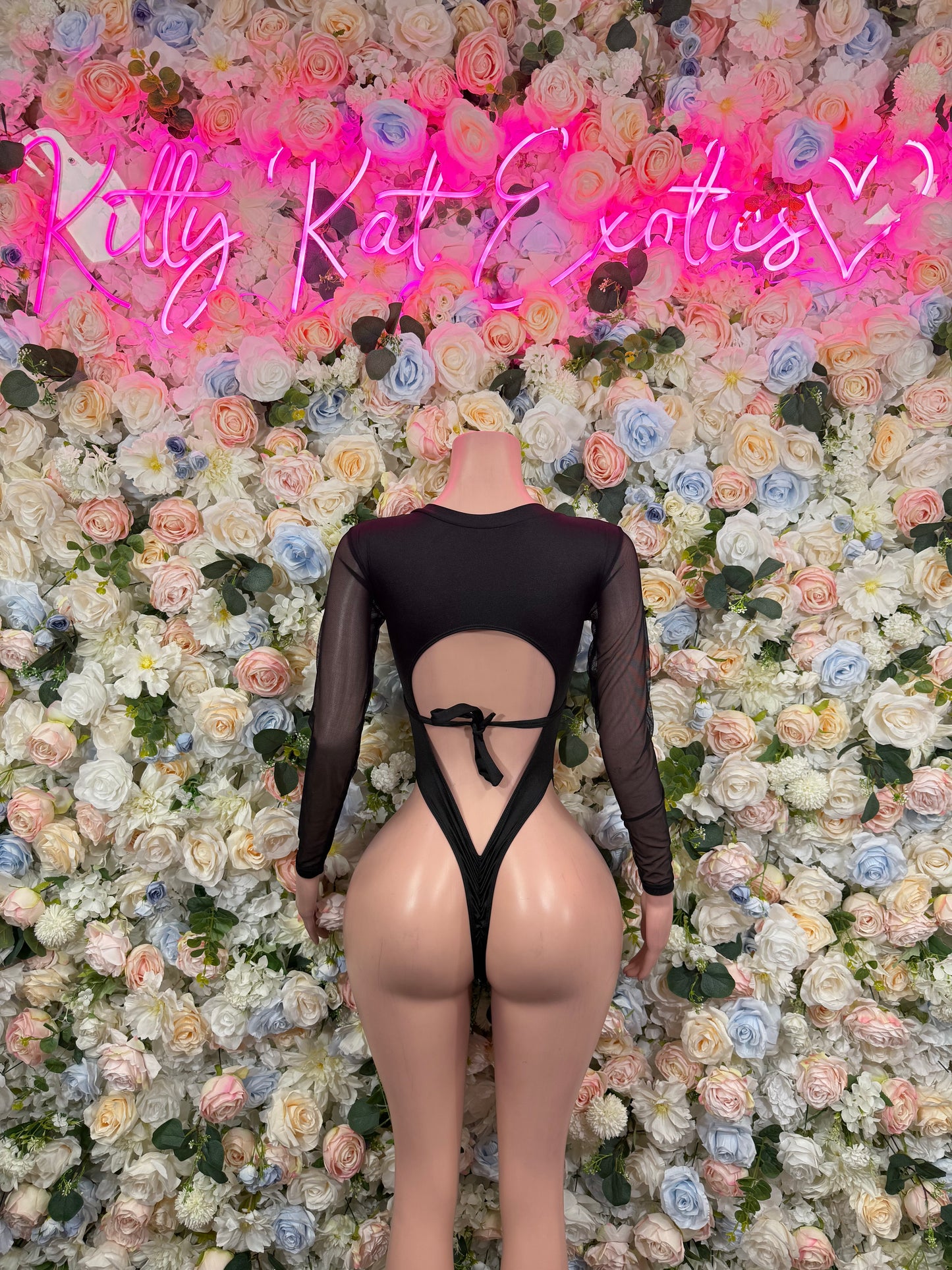 Bottlegirl Black Metallic Hologram Women’s Bartender Bodysuit Exotic Dancewear  Costume