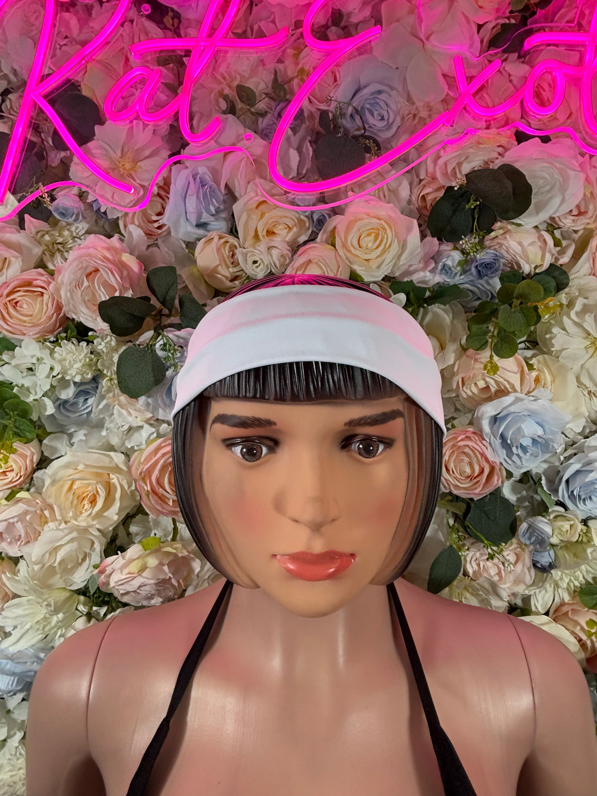 Rave Headband, White Festival Hair Accessory, Stretch Spandex Head Wrap, EDM Outfit Accessory, 90s Clubwear Headband