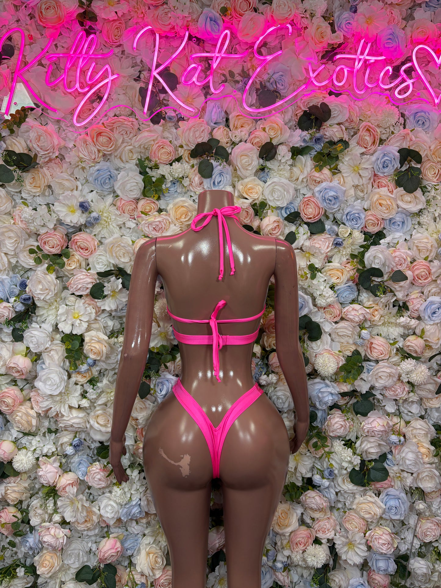 Pink Two Piece Set Exotic Dancewear Rave Festival Outfit