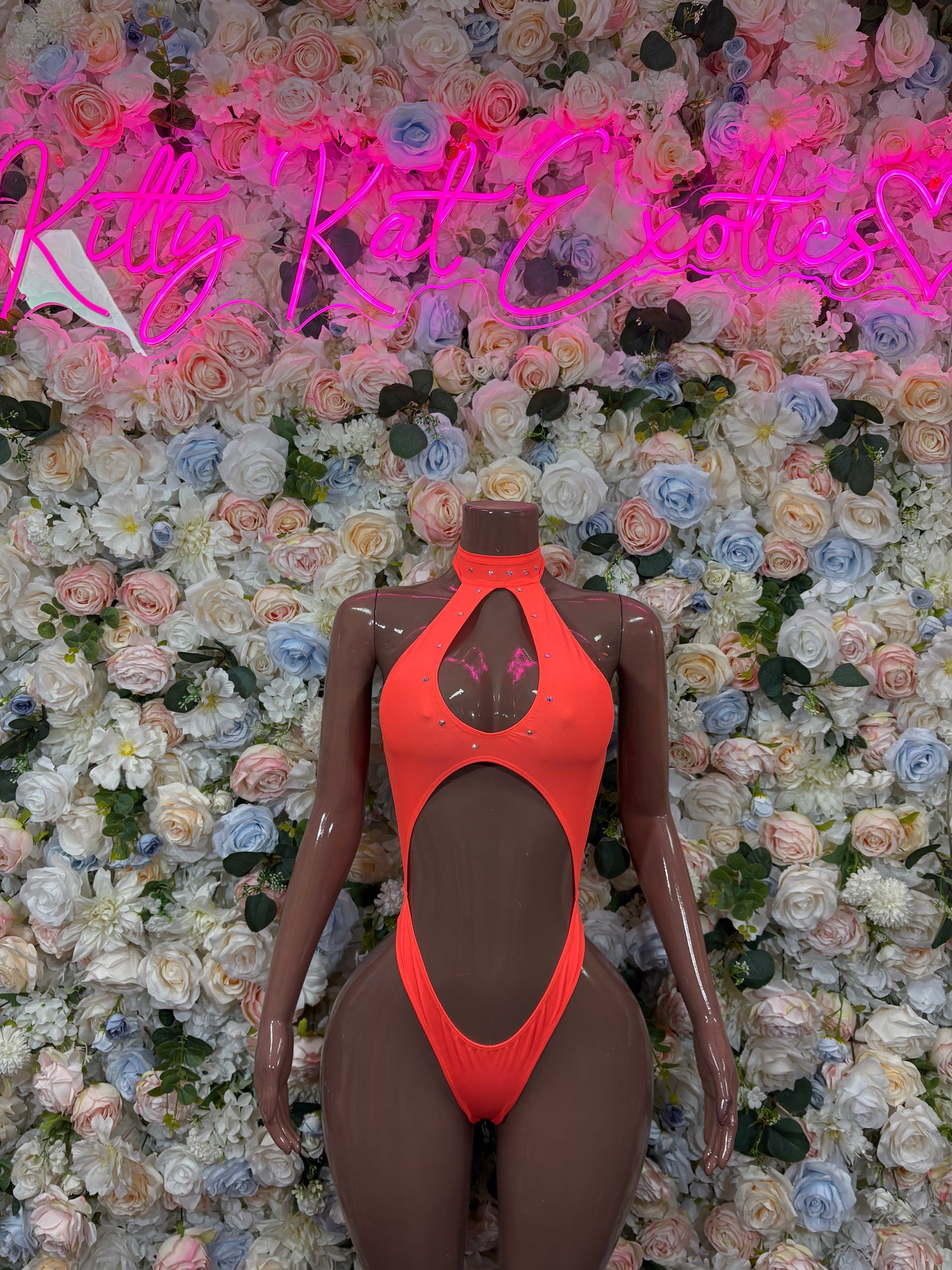 Women’s Bodysuit Orange One-Piece Bodysuit – Summer Festivals & Rave Wear Dancewear