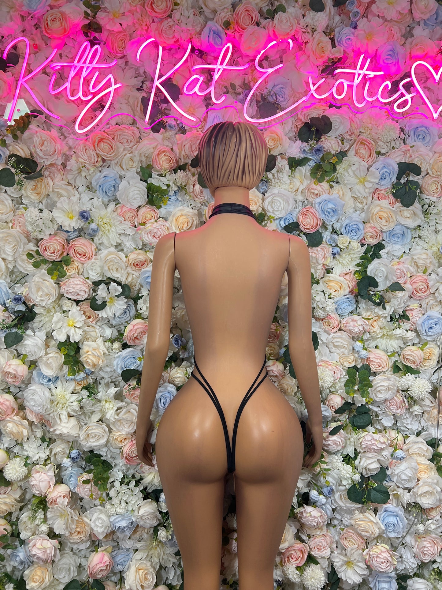 Matte Black Latex Bodysuit One Piece – Rave Festival Outfit Bottlegirl Exotic Dance Clubwear Outfit