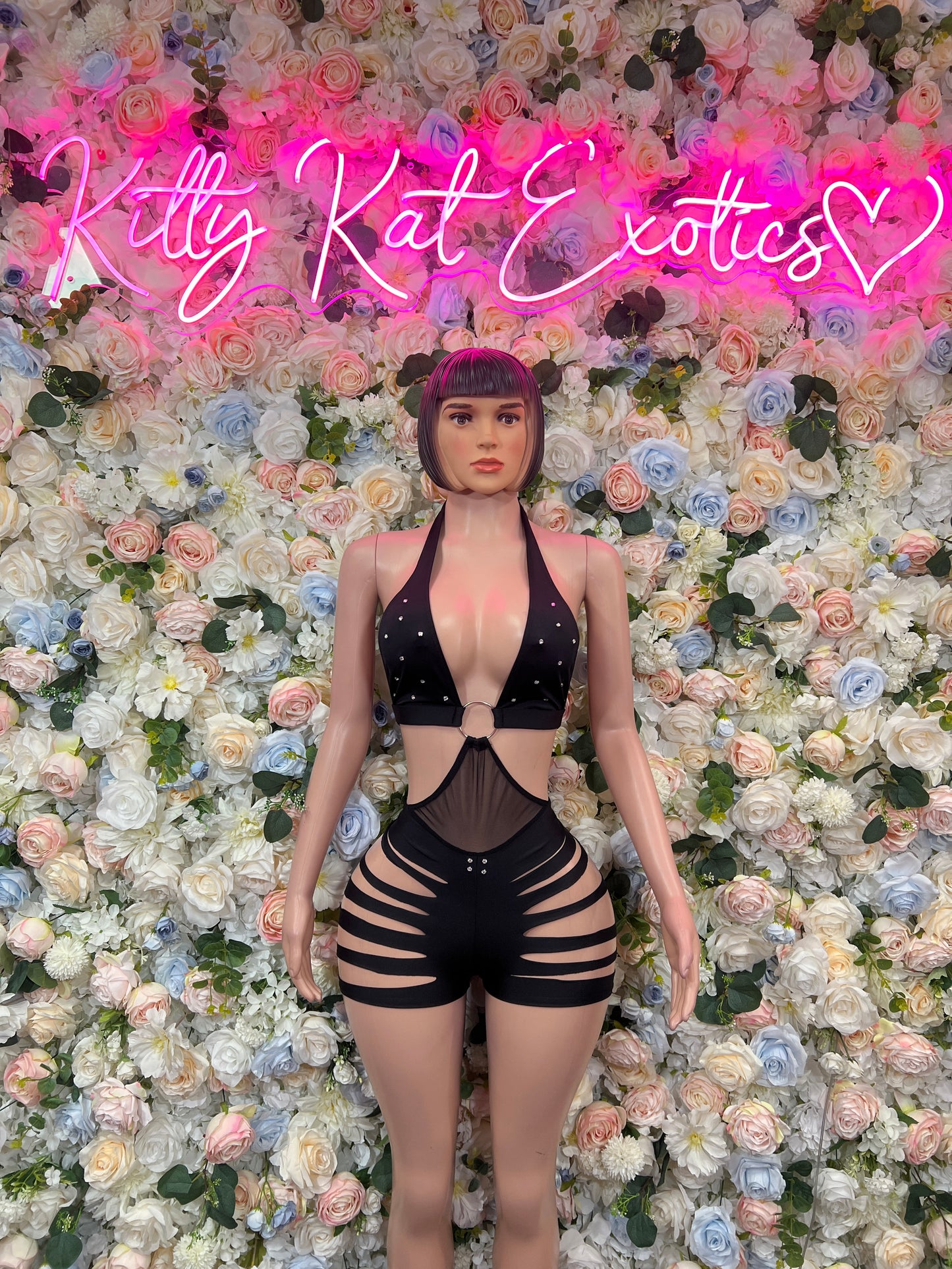 Black Exotic Dancewear Bodysuit Two Piece – Rave & Festival Wear Clubwear