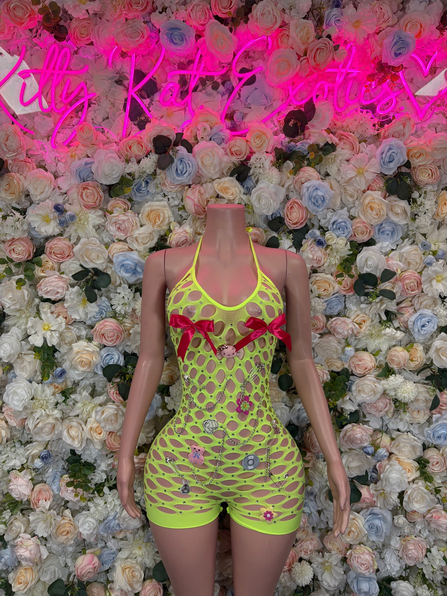 Custom made Fishent Dress Exotic Dancewear Festival wear